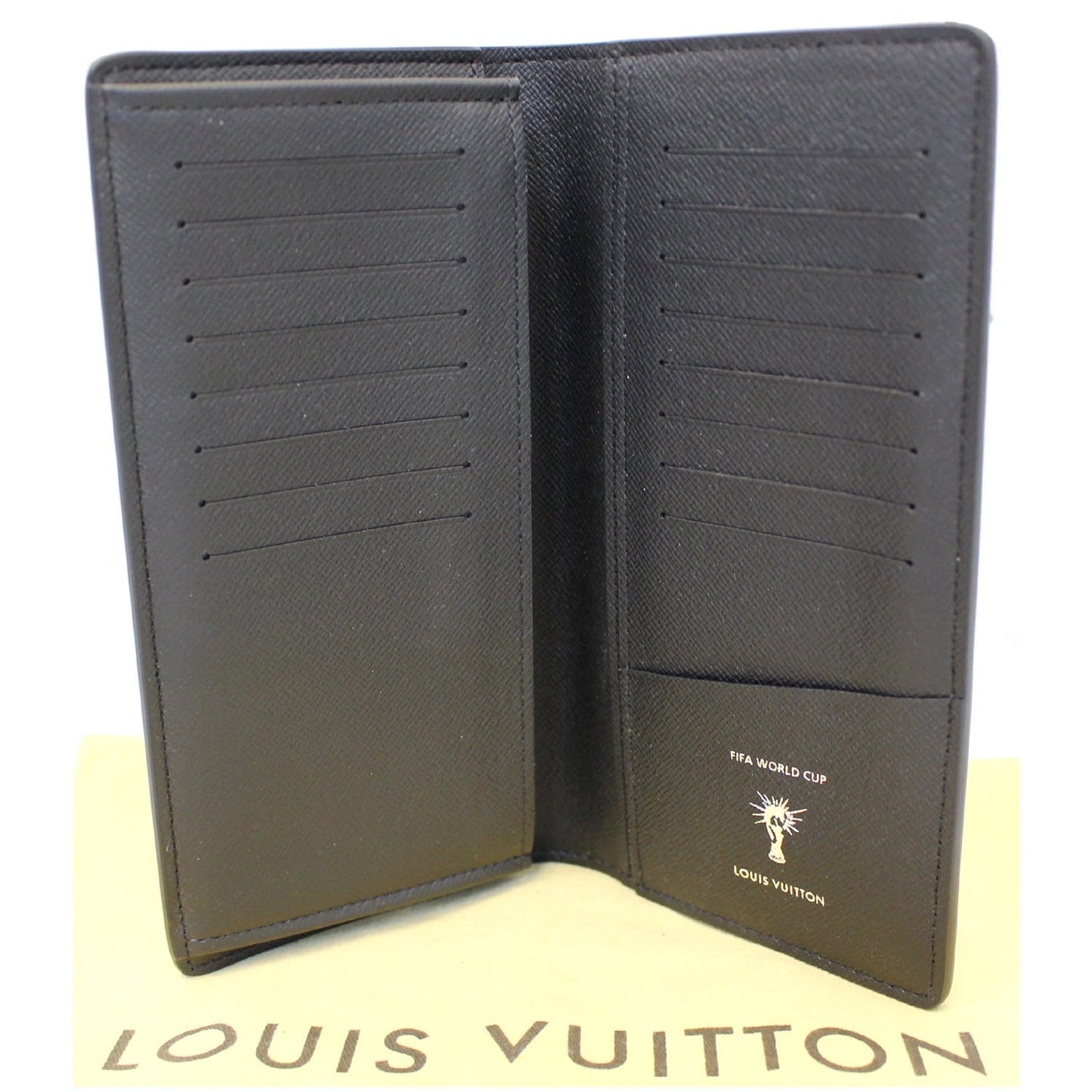 LOUIS VUITTON FIFA World Cup Brazza Long Epi Leather Wallet Black - Final Sale