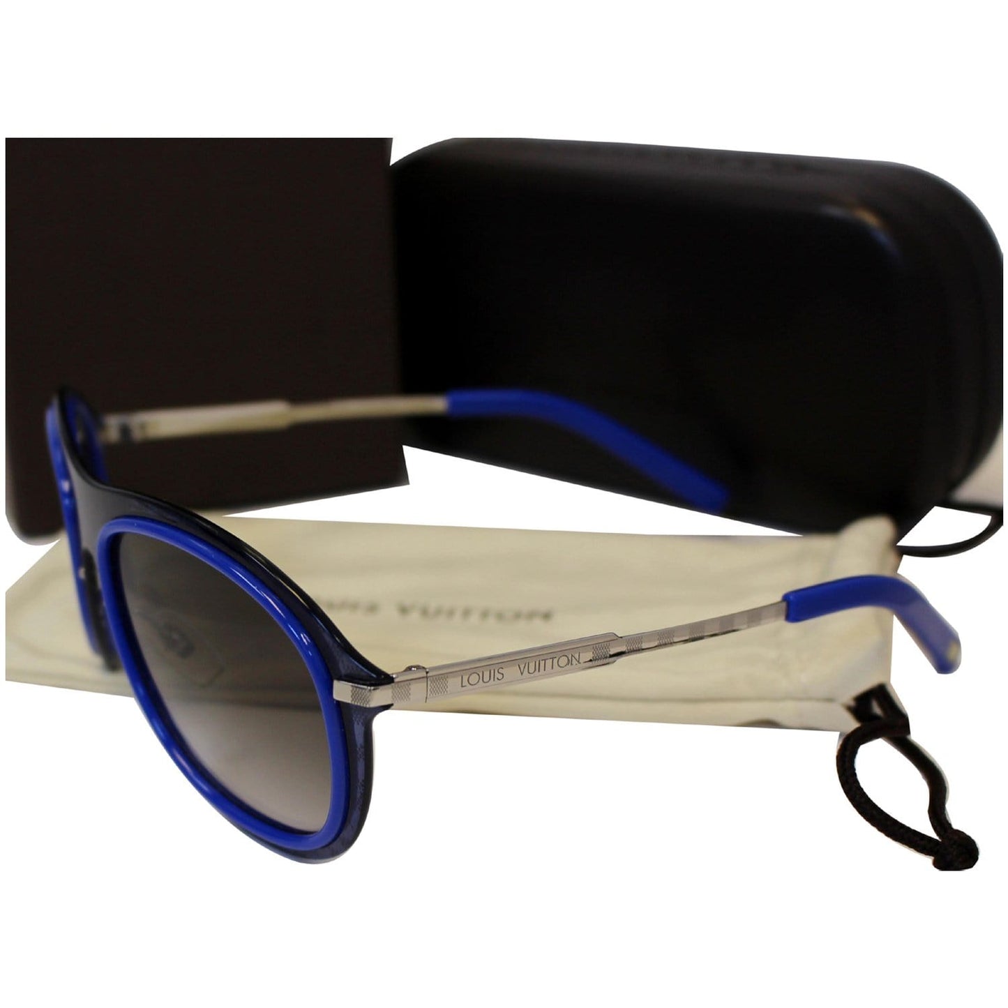 LOUIS VUITTON Impulsion Frame Damier Graphite Sunglasses Z0425U Blue