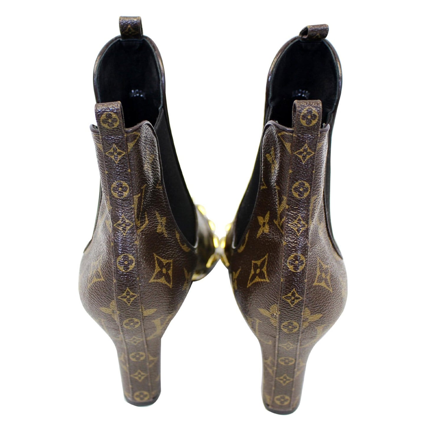 LOUIS VUITTON Monogram Canvas El Dorado Ankle Booties Size 41