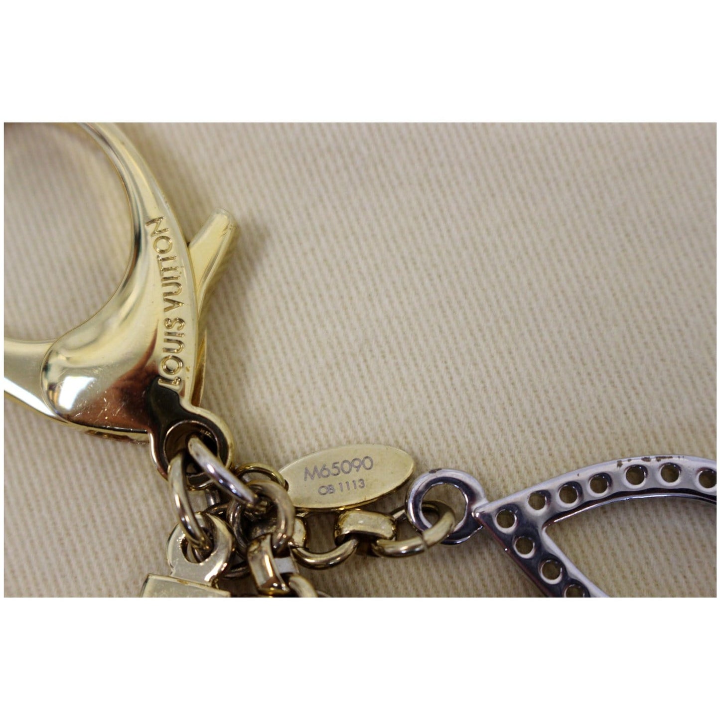 LOUIS VUITTON Bijoux Sac Tapage Key Chain Bag Charm Gold