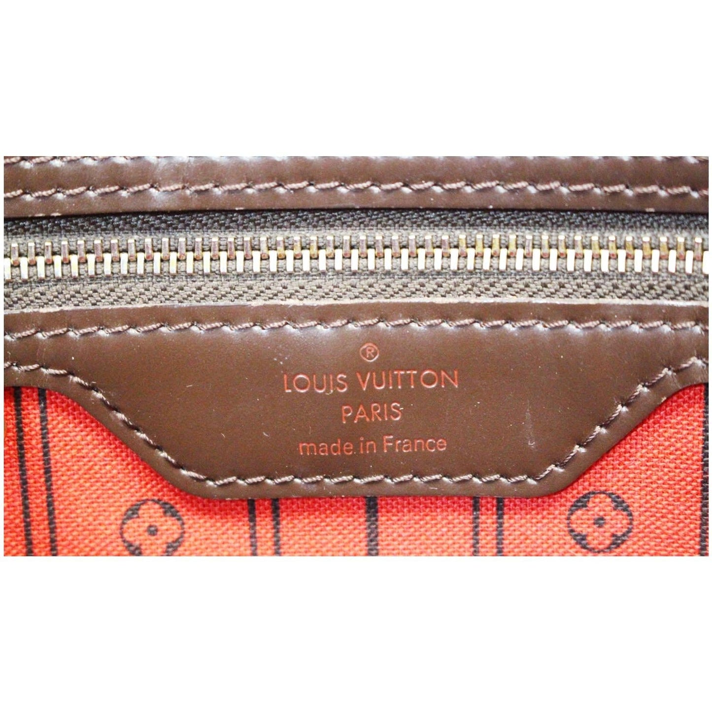 LOUIS VUITTON Neverfull GM Damier Ebene Tote Shoulder Bag Brown