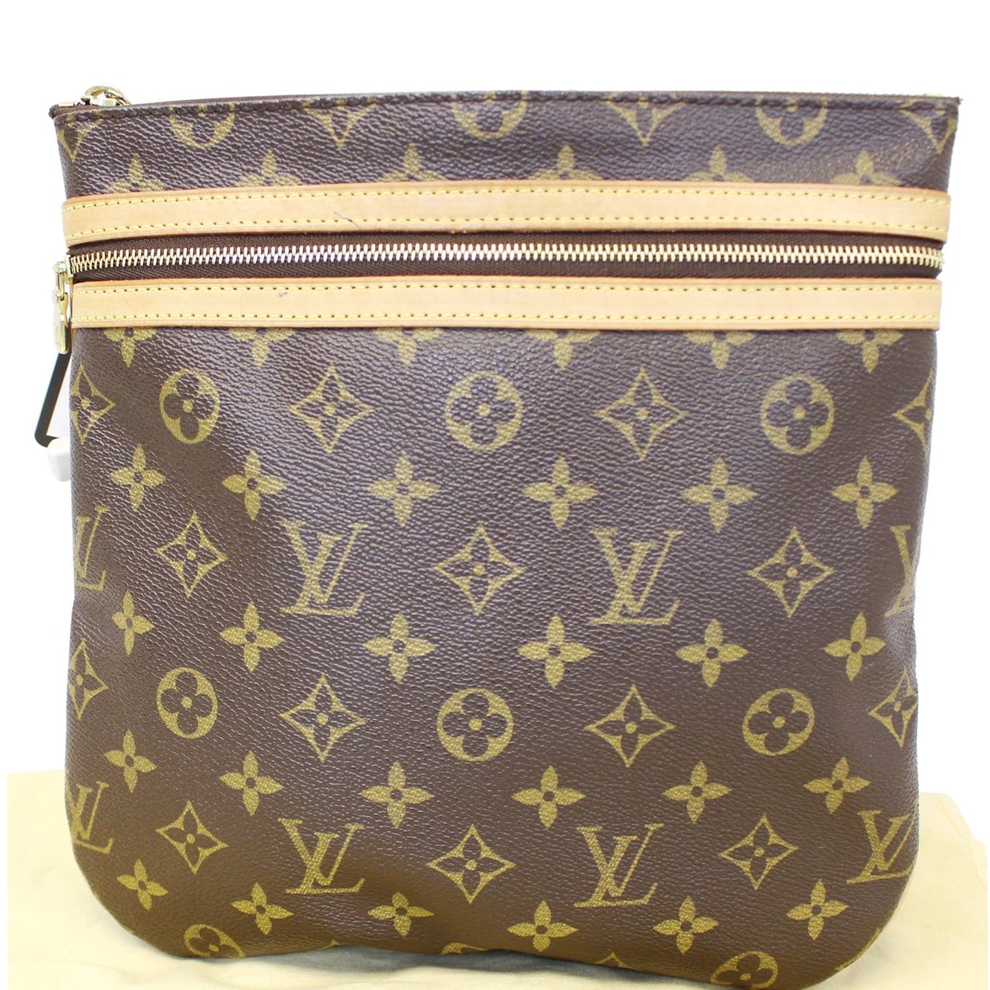 LOUIS VUITTON Pochette Bosphore Monogram Canvas Crossbody Bag