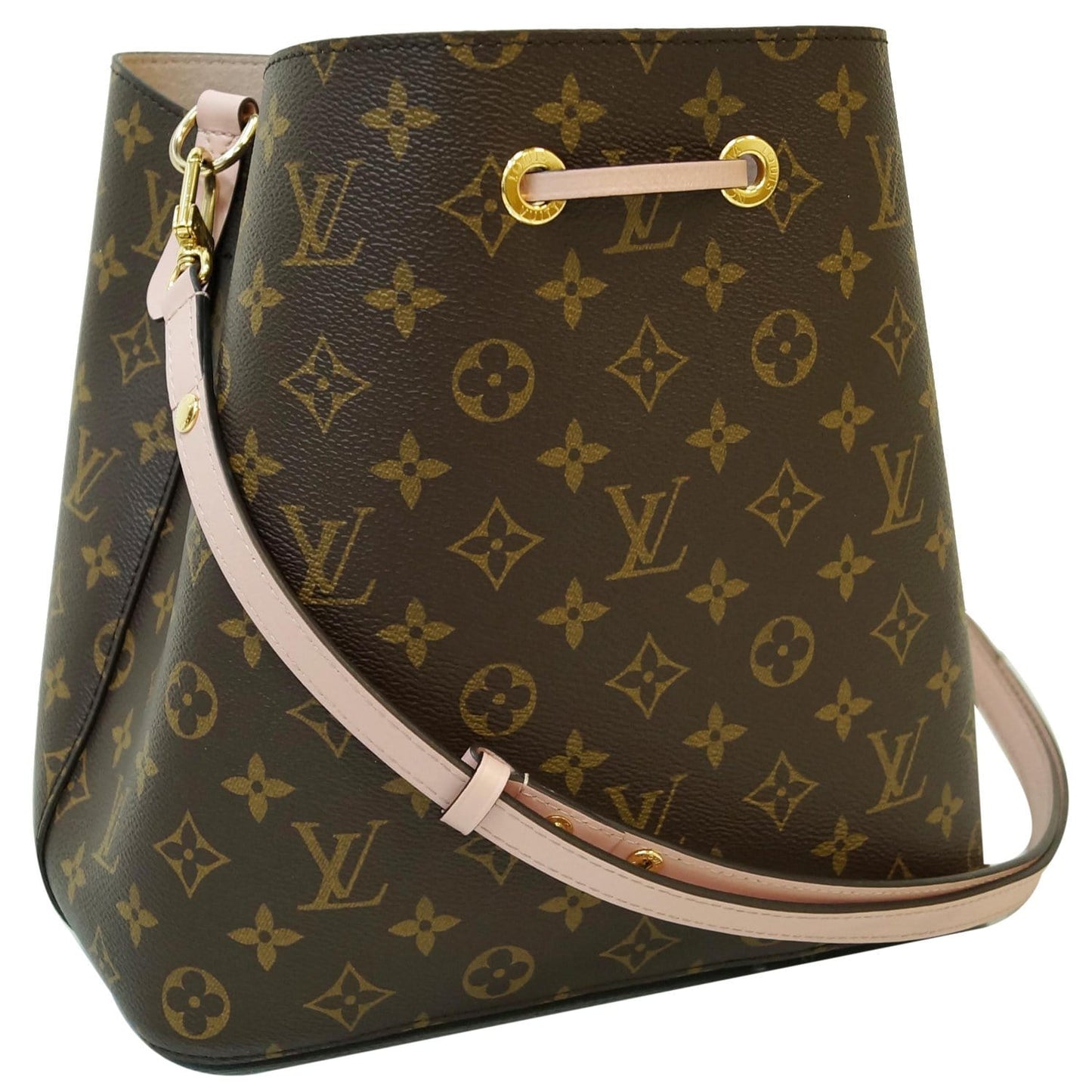 LOUIS VUITTON NeoNoe Monogram Canvas Shoulder Bag Rose Ballerine