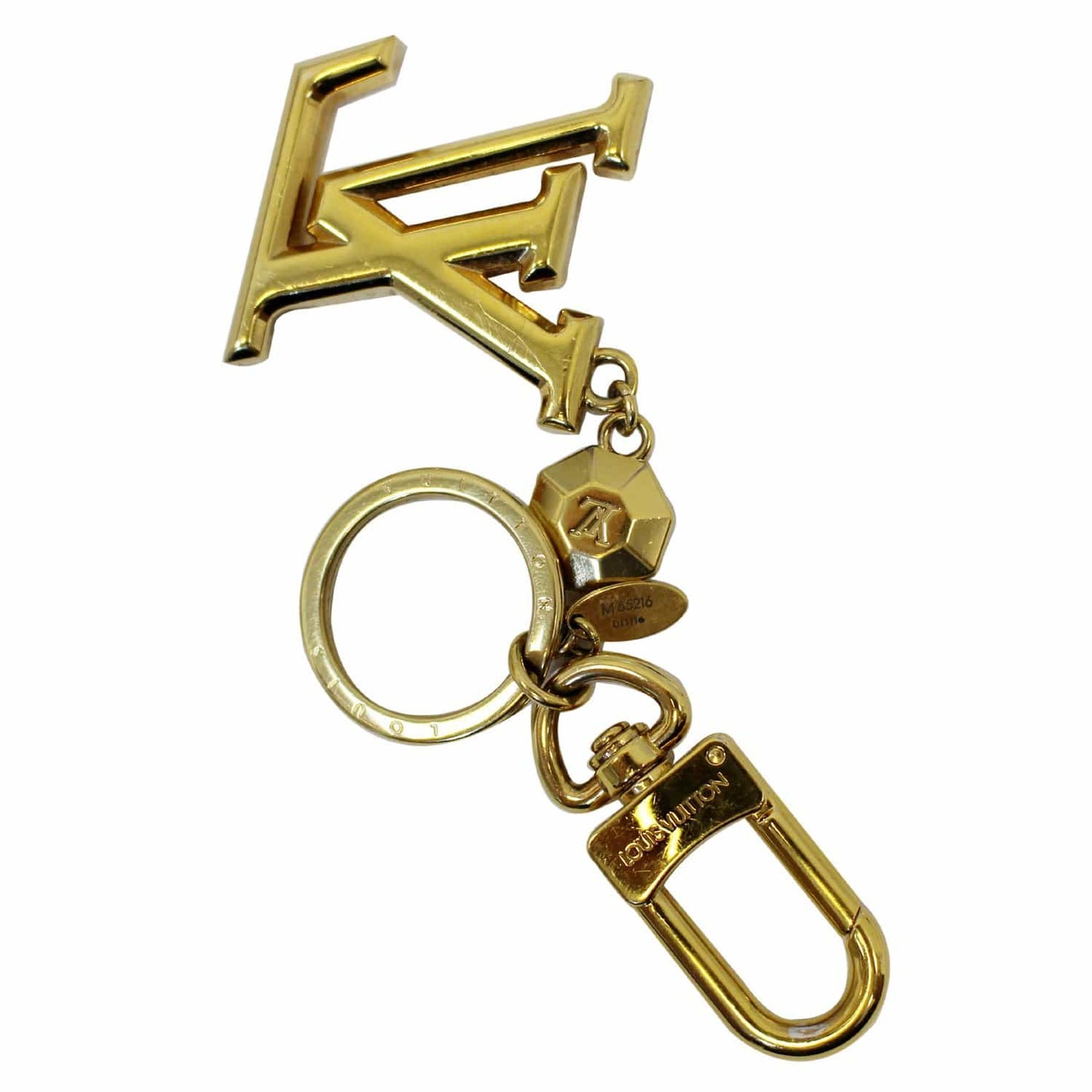 LOUIS VUITTON Facettes Bag Charm Key Holder Gold