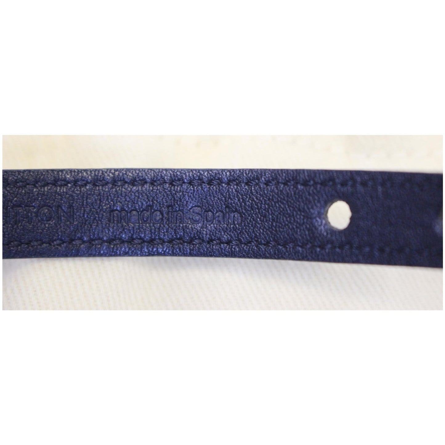 LOUIS VUITTON Logomania Vernis Leather Bracelet 19 Black