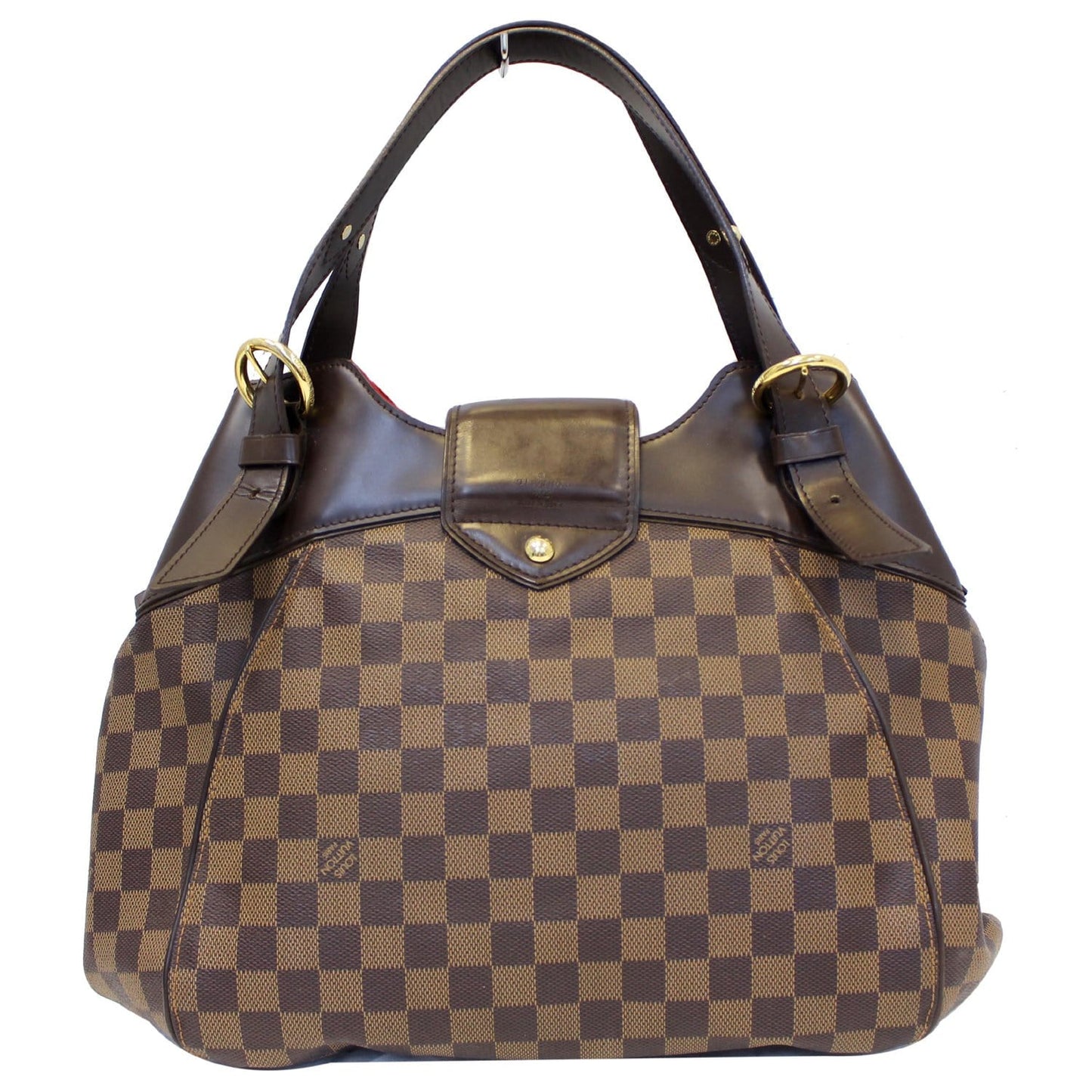 LOUIS VUITTON Sistina GM Damier Ebene Shoulder Handbag Brown