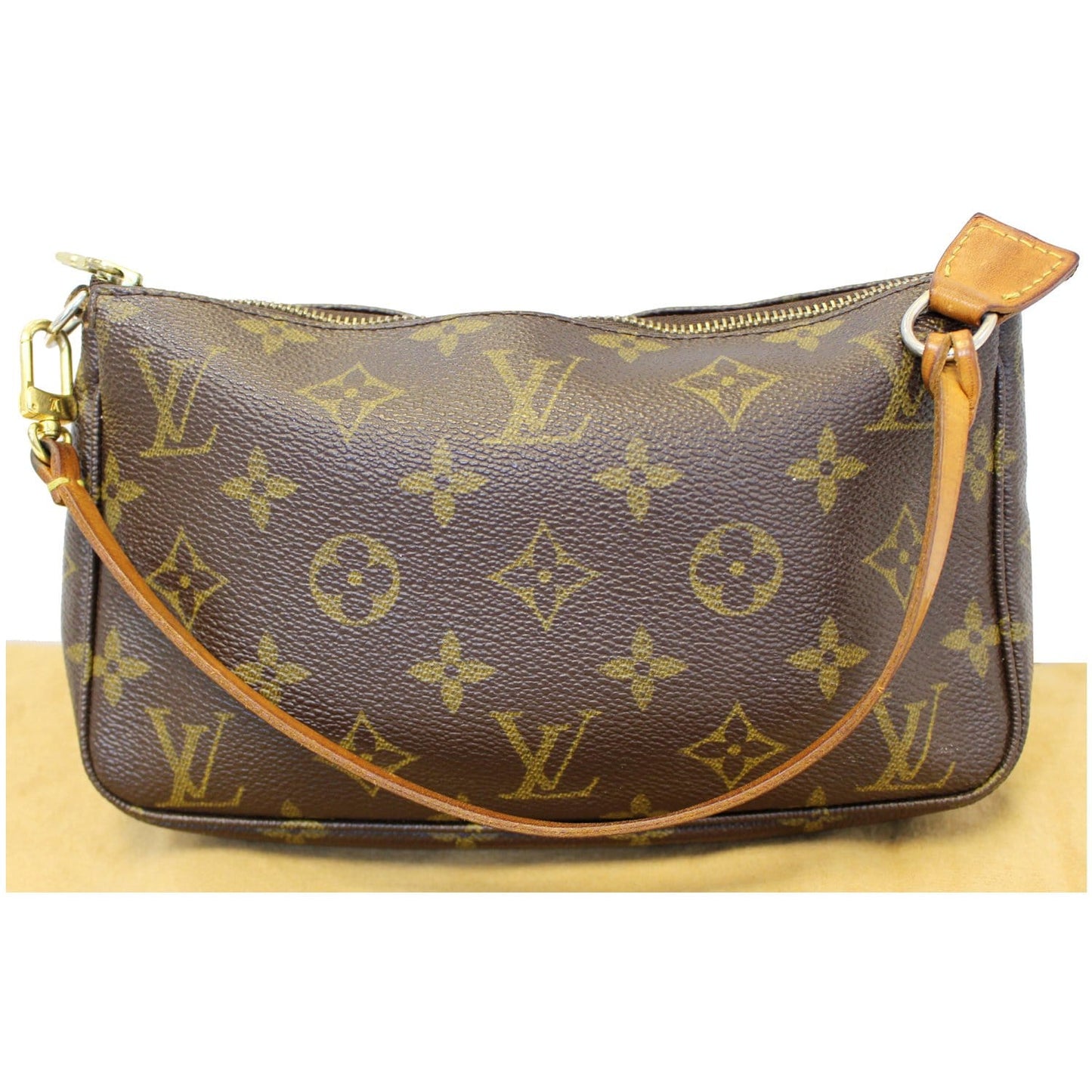 LOUIS VUITTON Pochette Accessoires Monogram Canvas Pouch Bag Brown