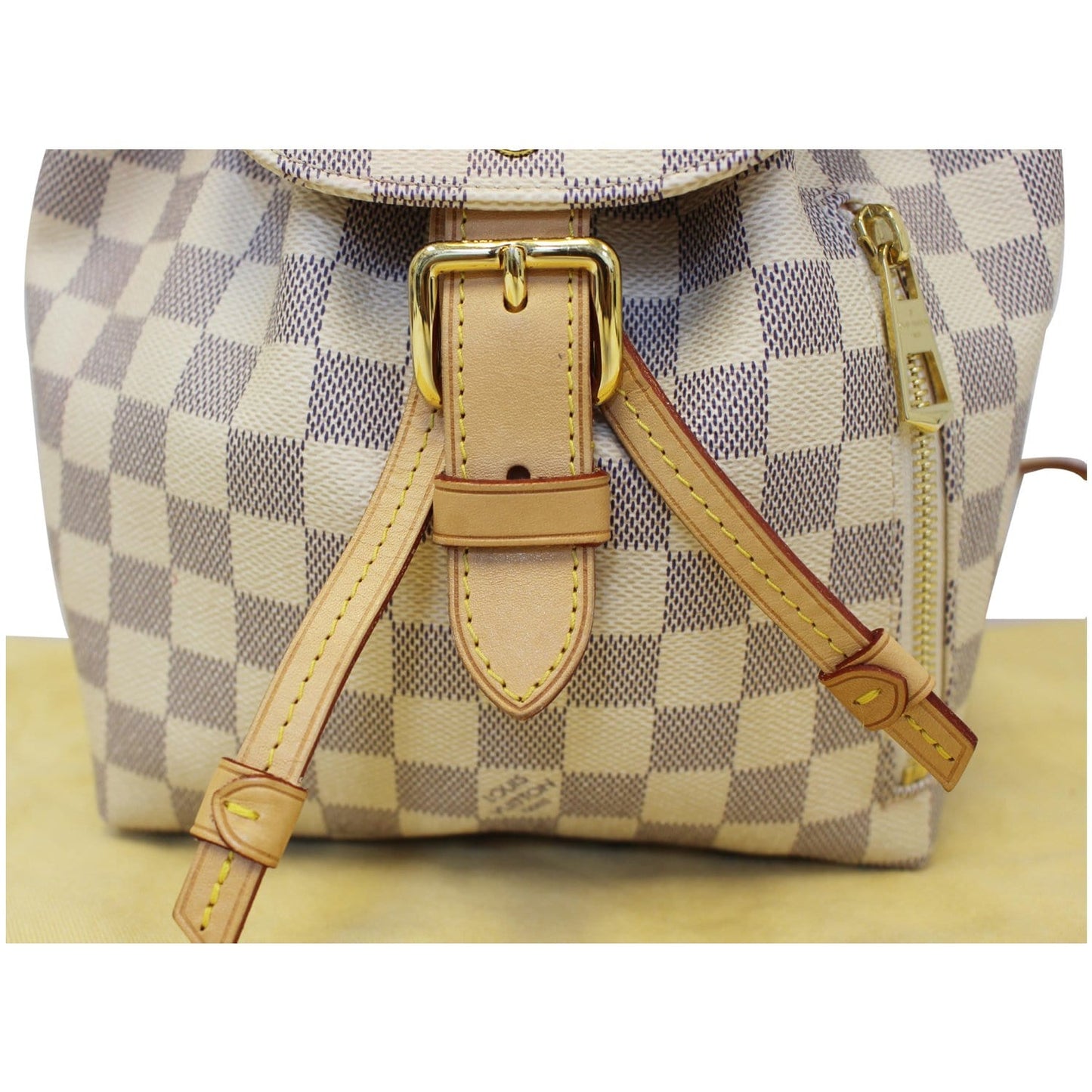 LOUIS VUITTON Sperone BB Damier Azur Backpack Bag White