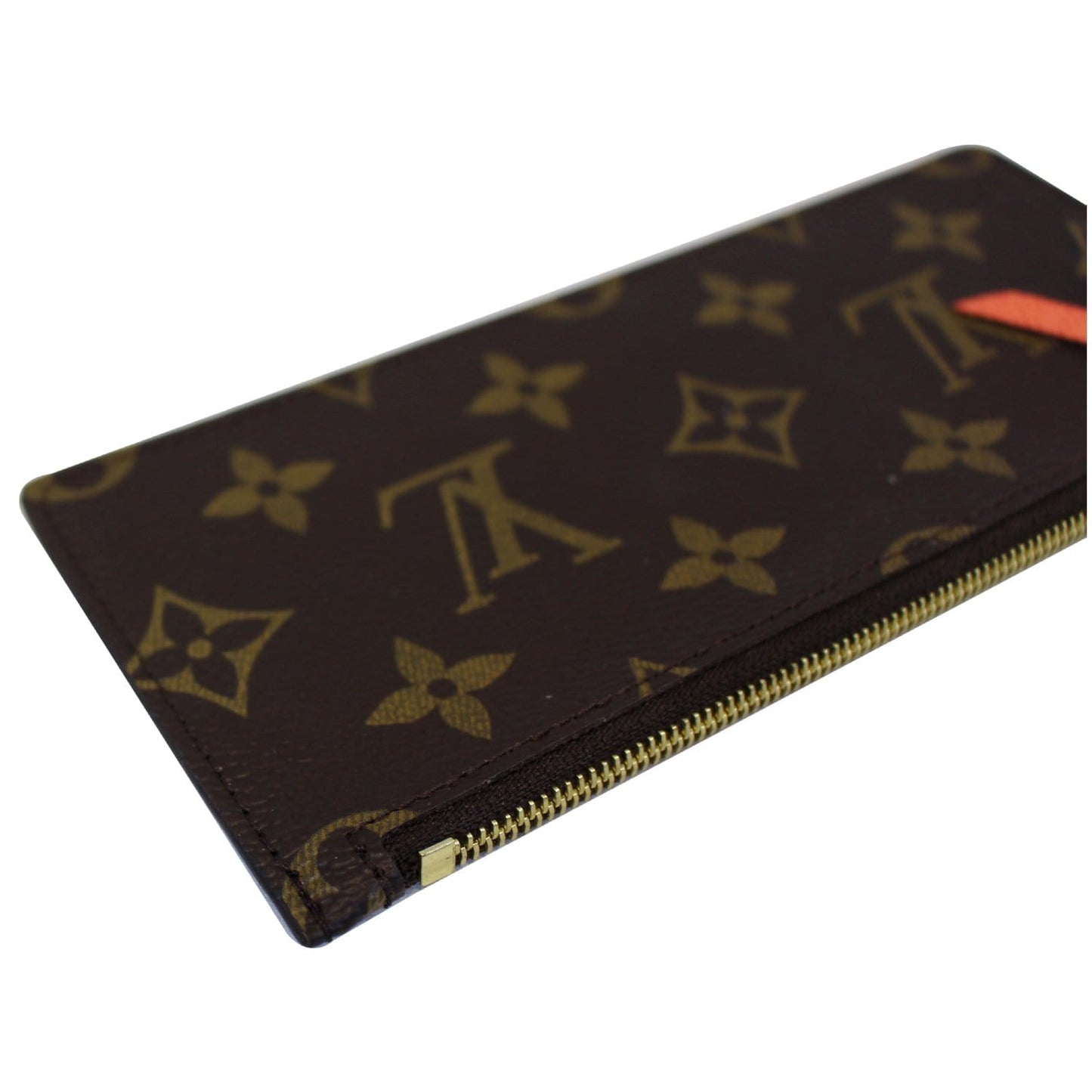 LOUIS VUITTON Felicie Zippered Monogram Canvas Insert Pouch Brown
