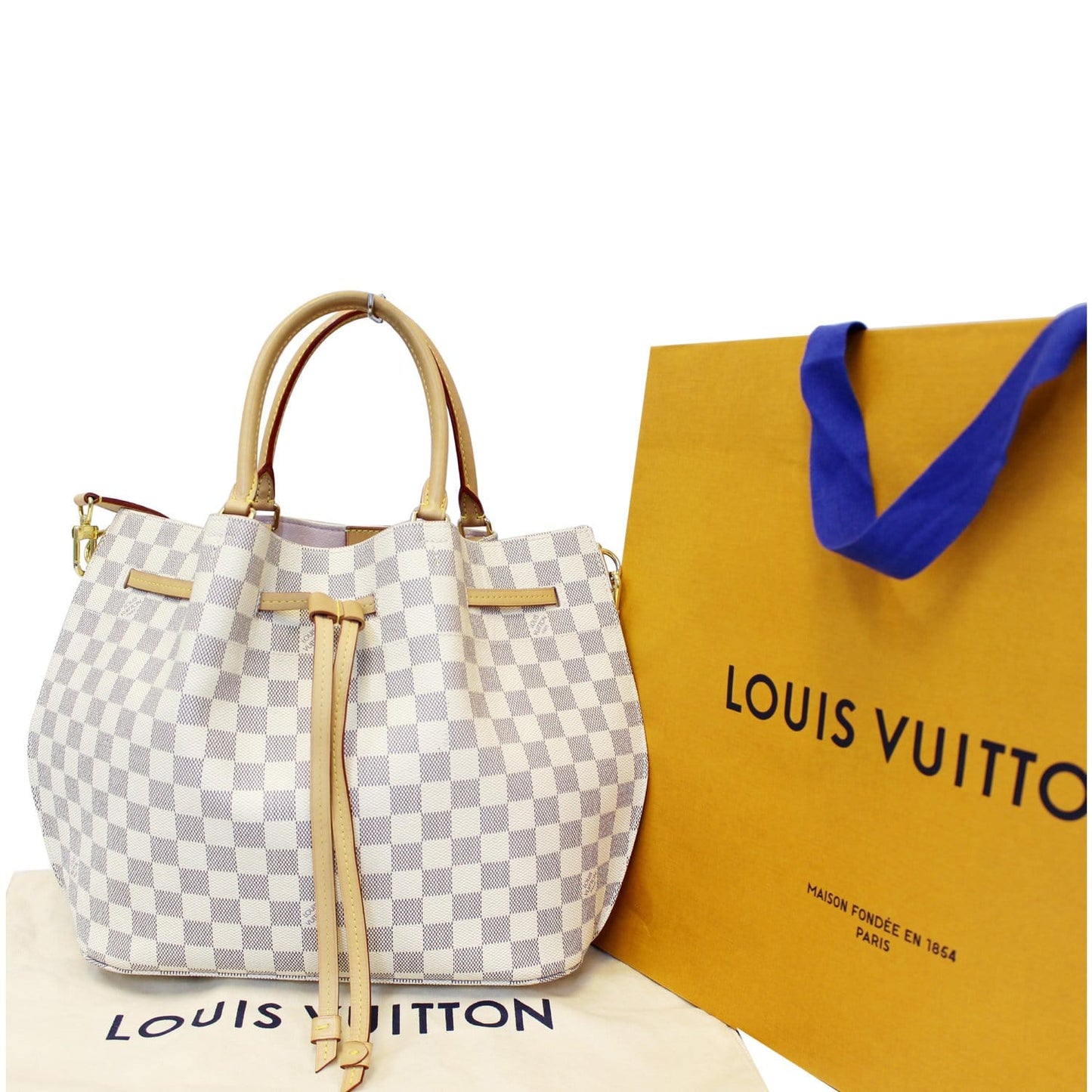 LOUIS VUITTON Girolata Damier Azur Shoulder Bag