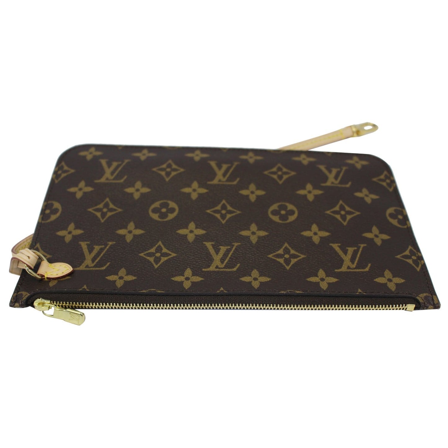 LOUIS VUITTON Pochette Wristlet Pouch Damier Ebene Neverfull MM/GM Brown