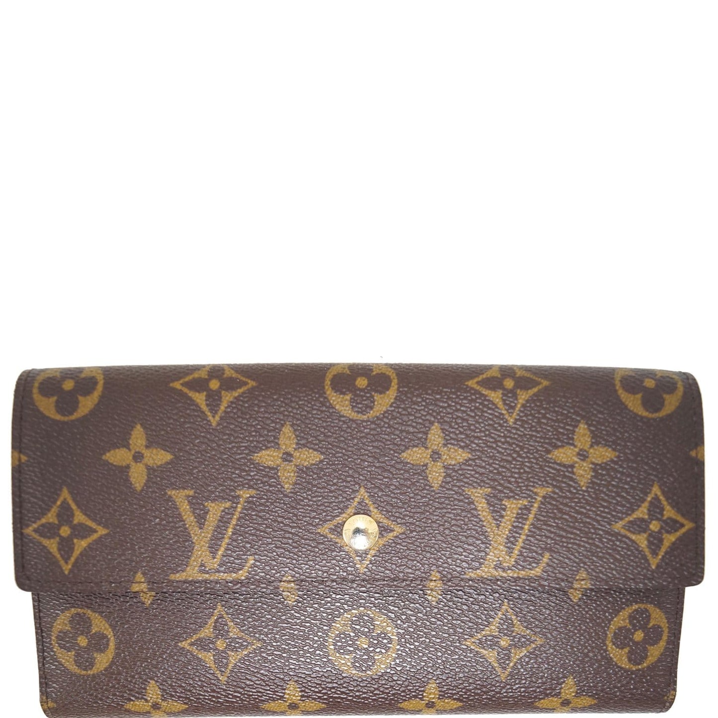 LOUIS VUITTON Porte Tresor International Monogram Canvas Wallet Brown