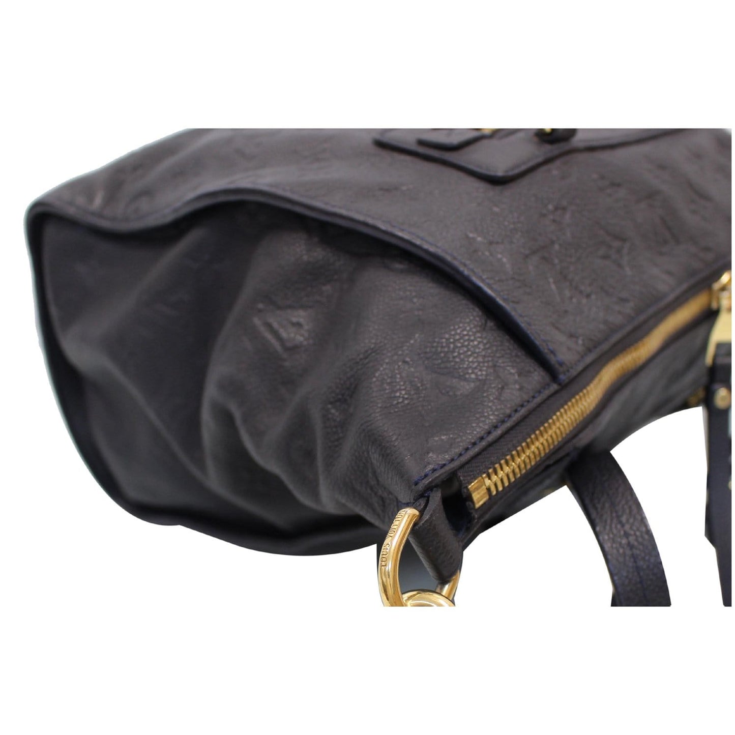 LOUIS VUITTON Lumineuse PM Monogram Empreinte Leather Shoulder Bag Black