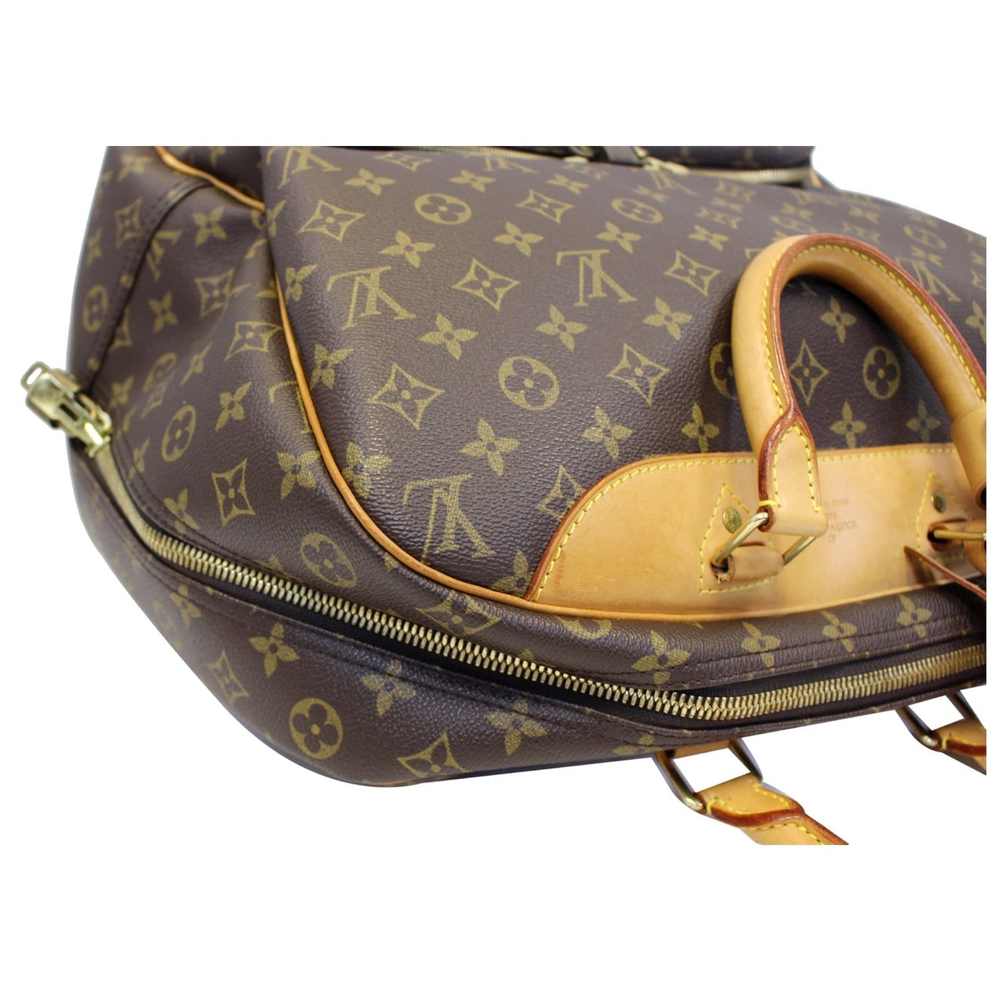 LOUIS VUITTON Evasion Monogram Canvas Boston Travel Bag Brown