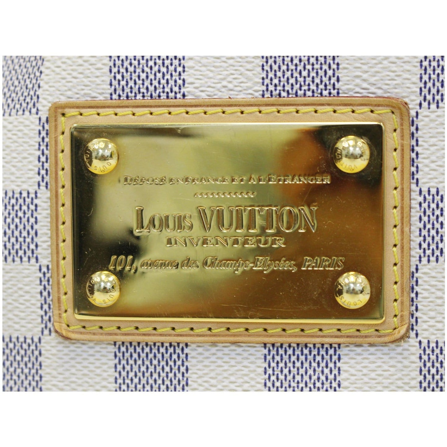 LOUIS VUITTON Galliera PM Damier Azur Shoulder Bag White