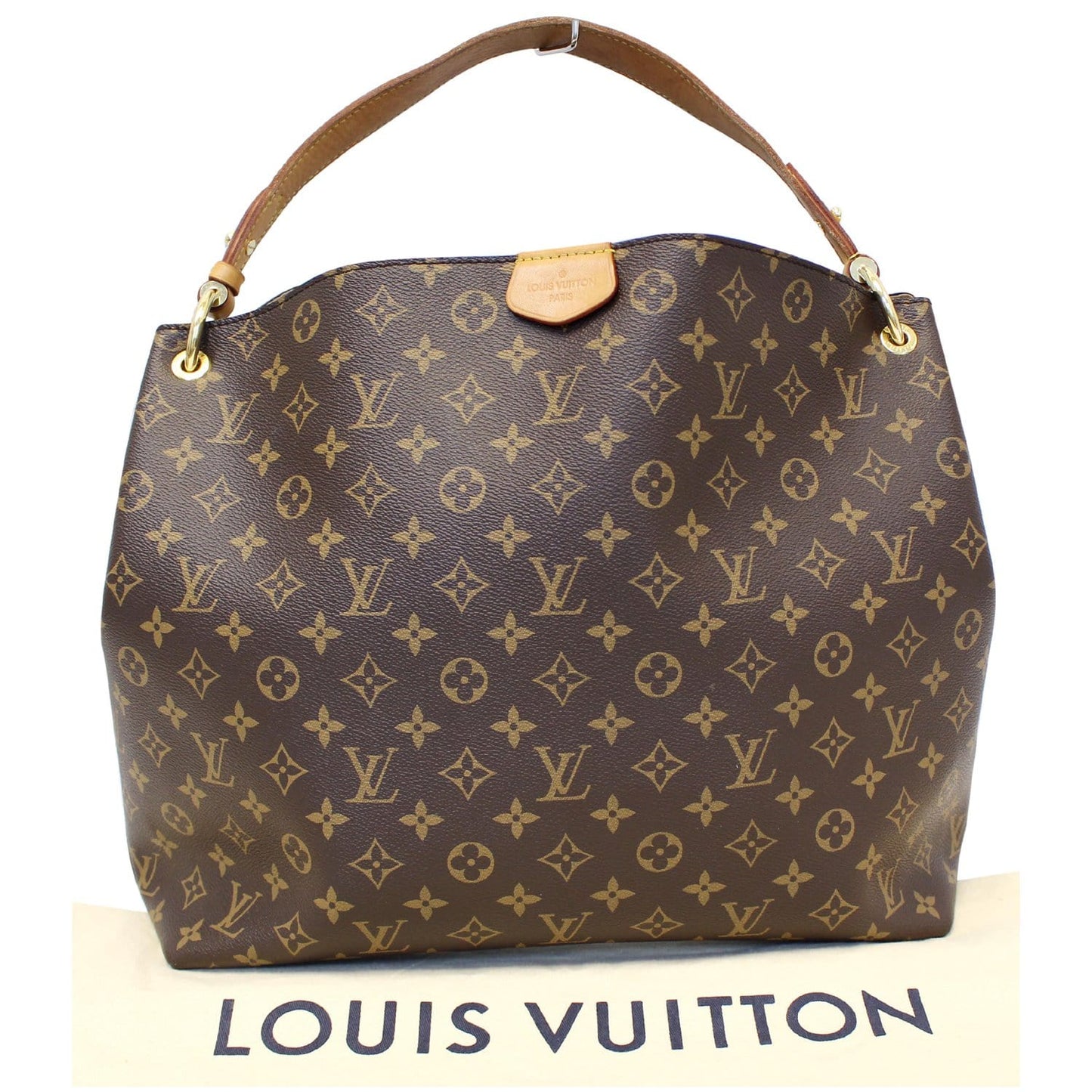 LOUIS VUITTON Graceful MM Monogram Canvas Shoulder Bag Brown
