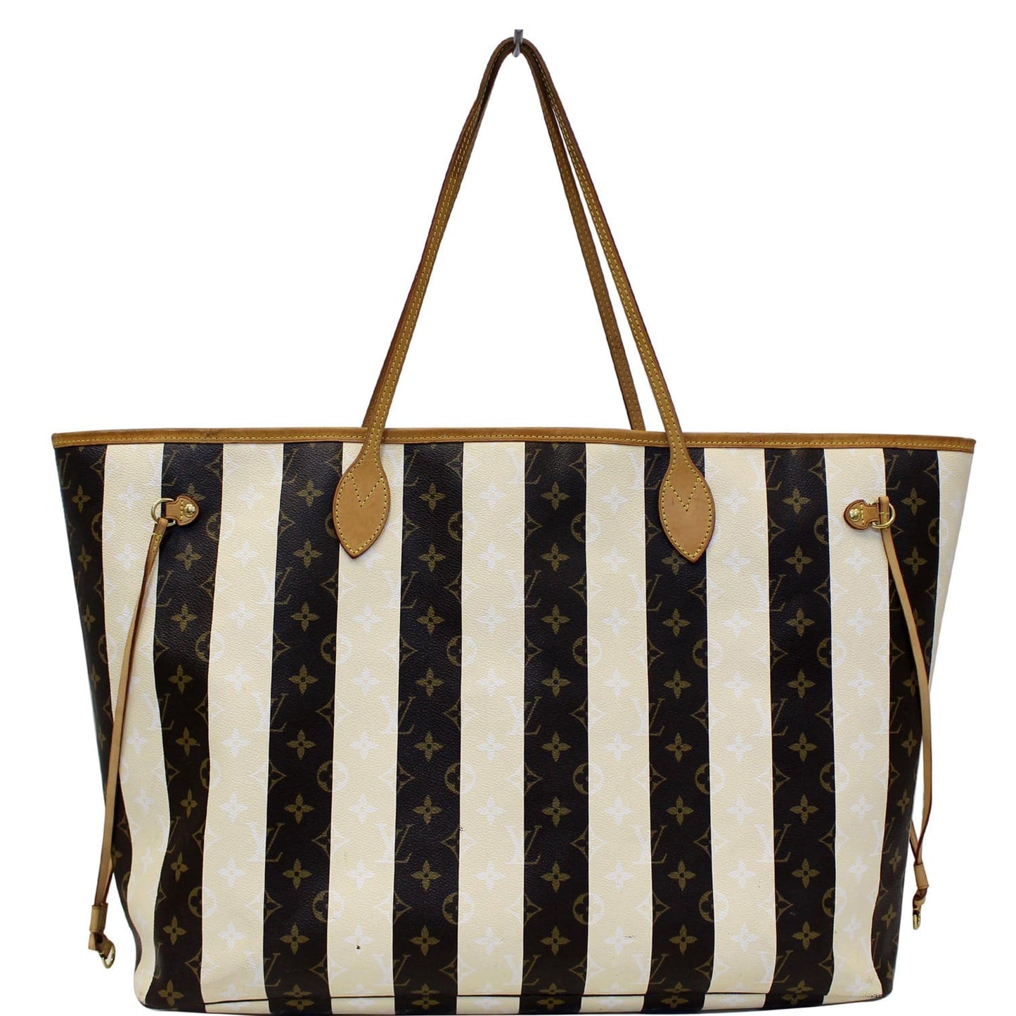 LOUIS VUITTON Neverfull XL Monogram Rayures Tote Bag Brown
