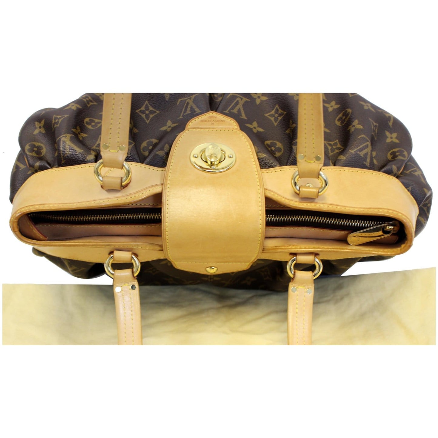 LOUIS VUITTON Boetie MM Monogram Canvas Shoulder Bag Brown