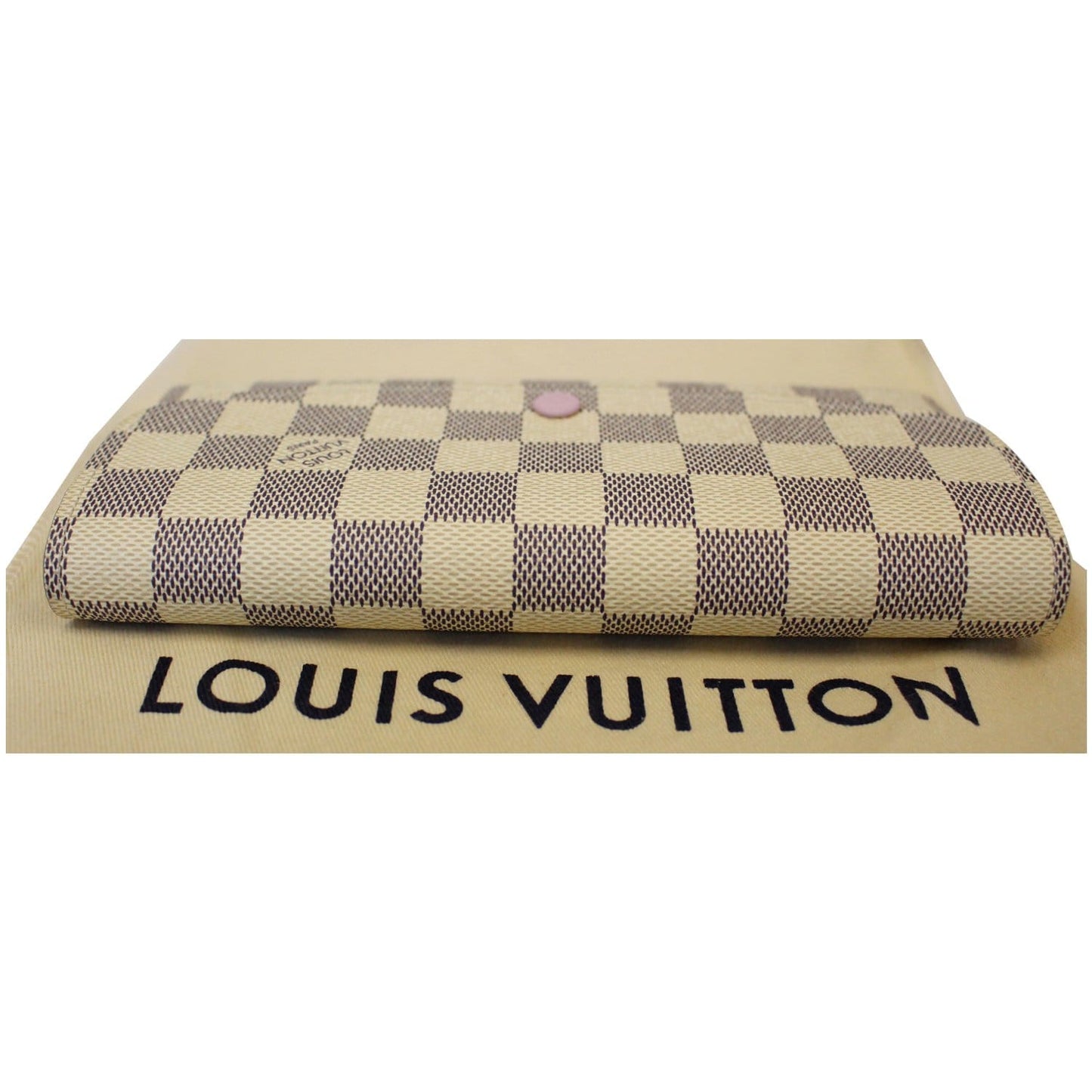 LOUIS VUITTON Emilie Damier Azur Wallet Rose Ballerine
