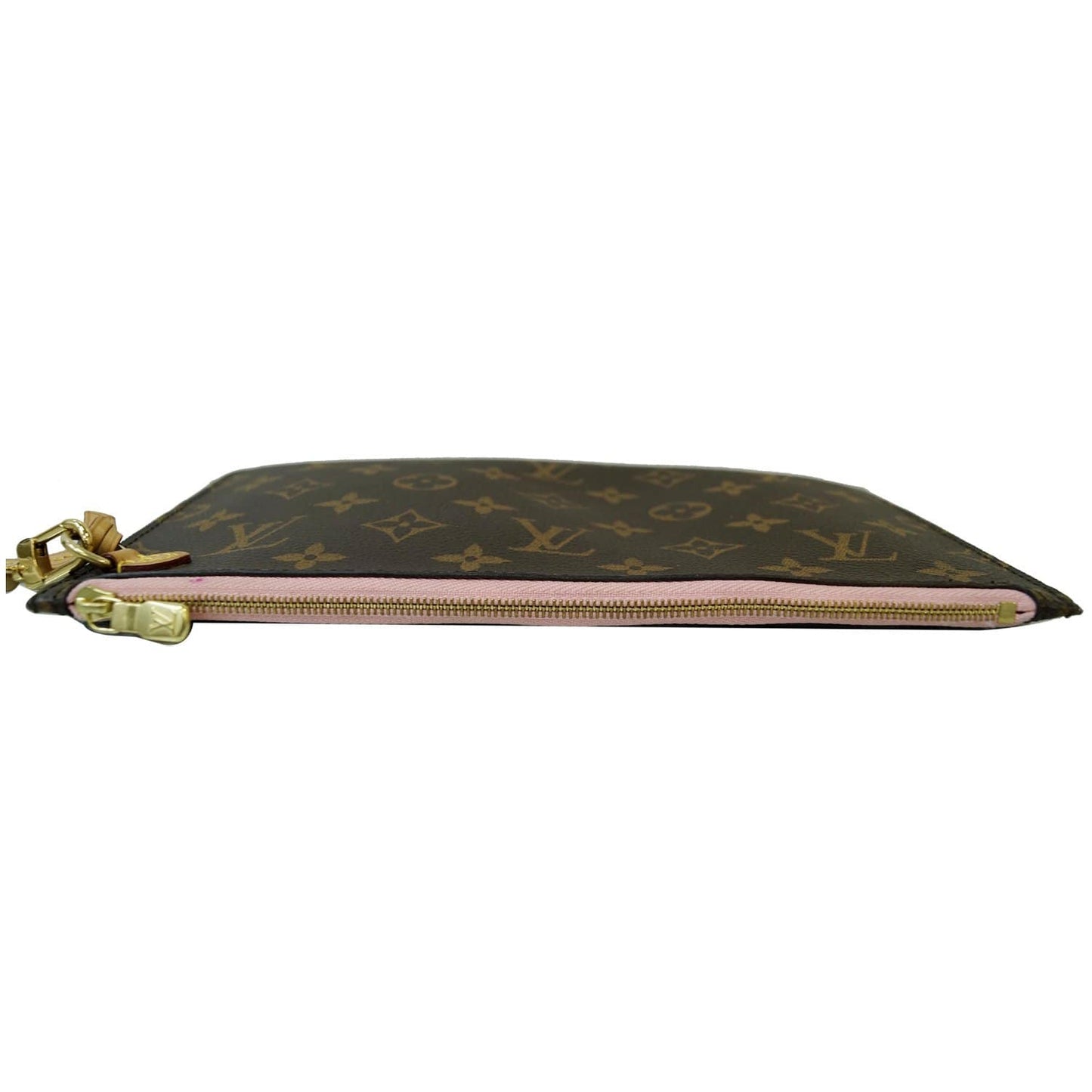 LOUIS VUITTON Pochette Wristlet Pouch Monogram Canvas Neverfull MM Brown