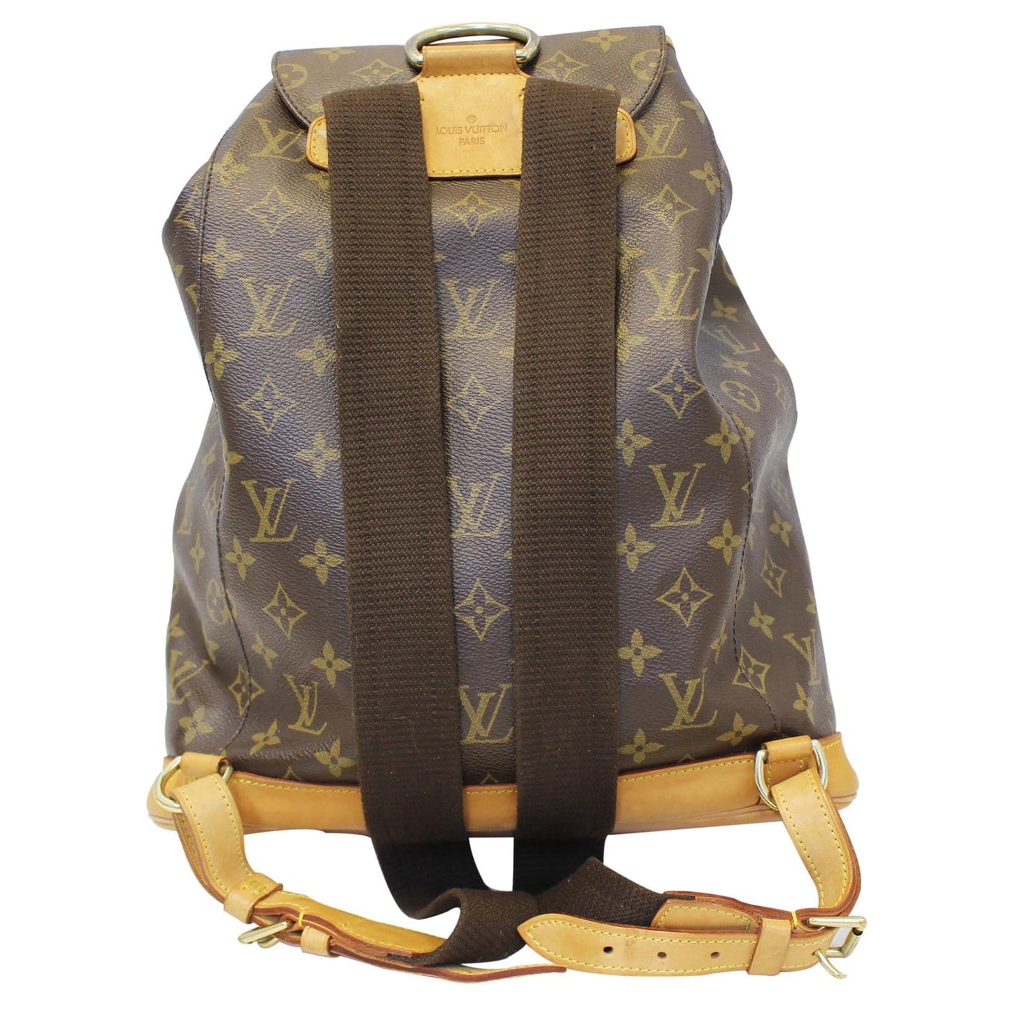 LOUIS VUITTON Montsouris GM Monogram Canvas Backpack Bag Brown