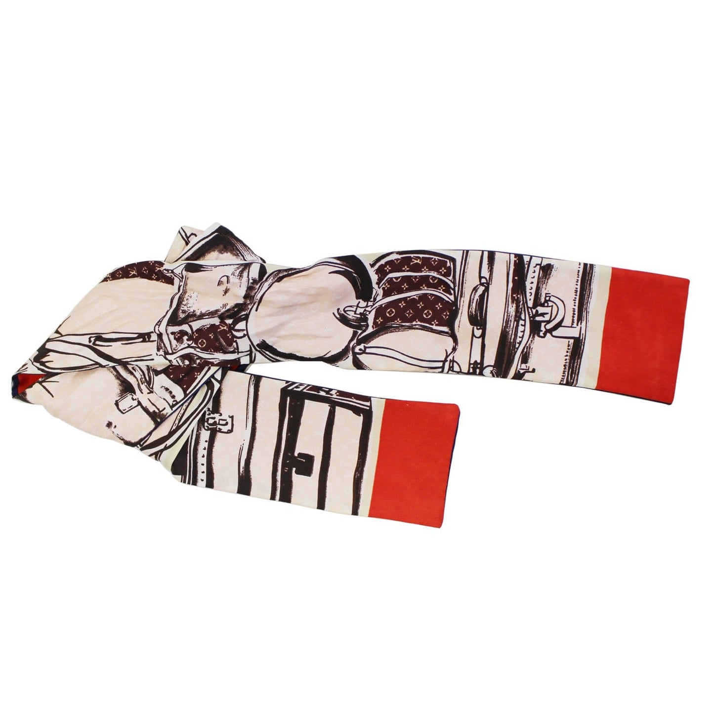LOUIS VUITTON Silk Monogram Trunks Bandeau Brown