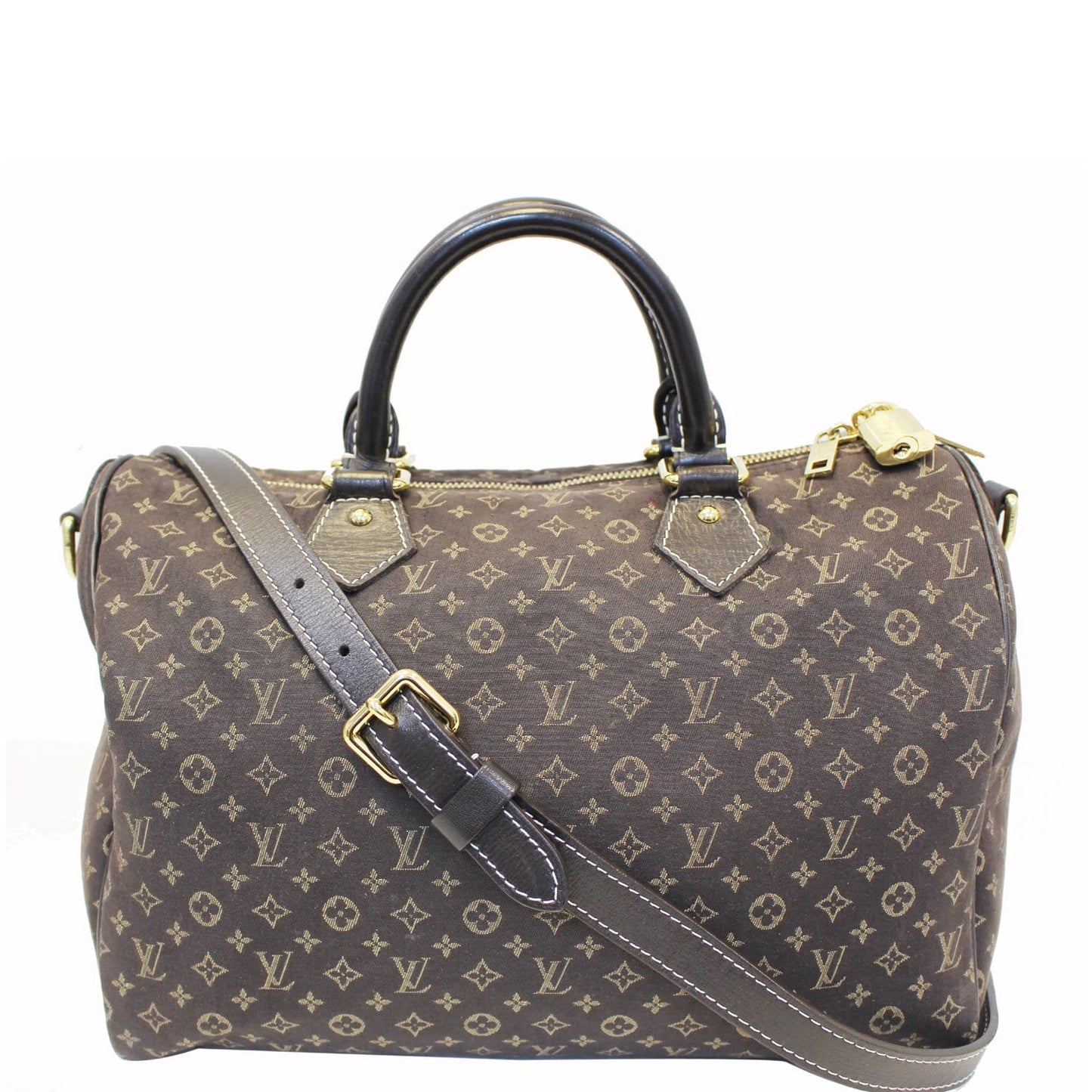LOUIS VUITTON Speedy 30 Bandouliere Monogram Idylle Shoulder Bag Fusain