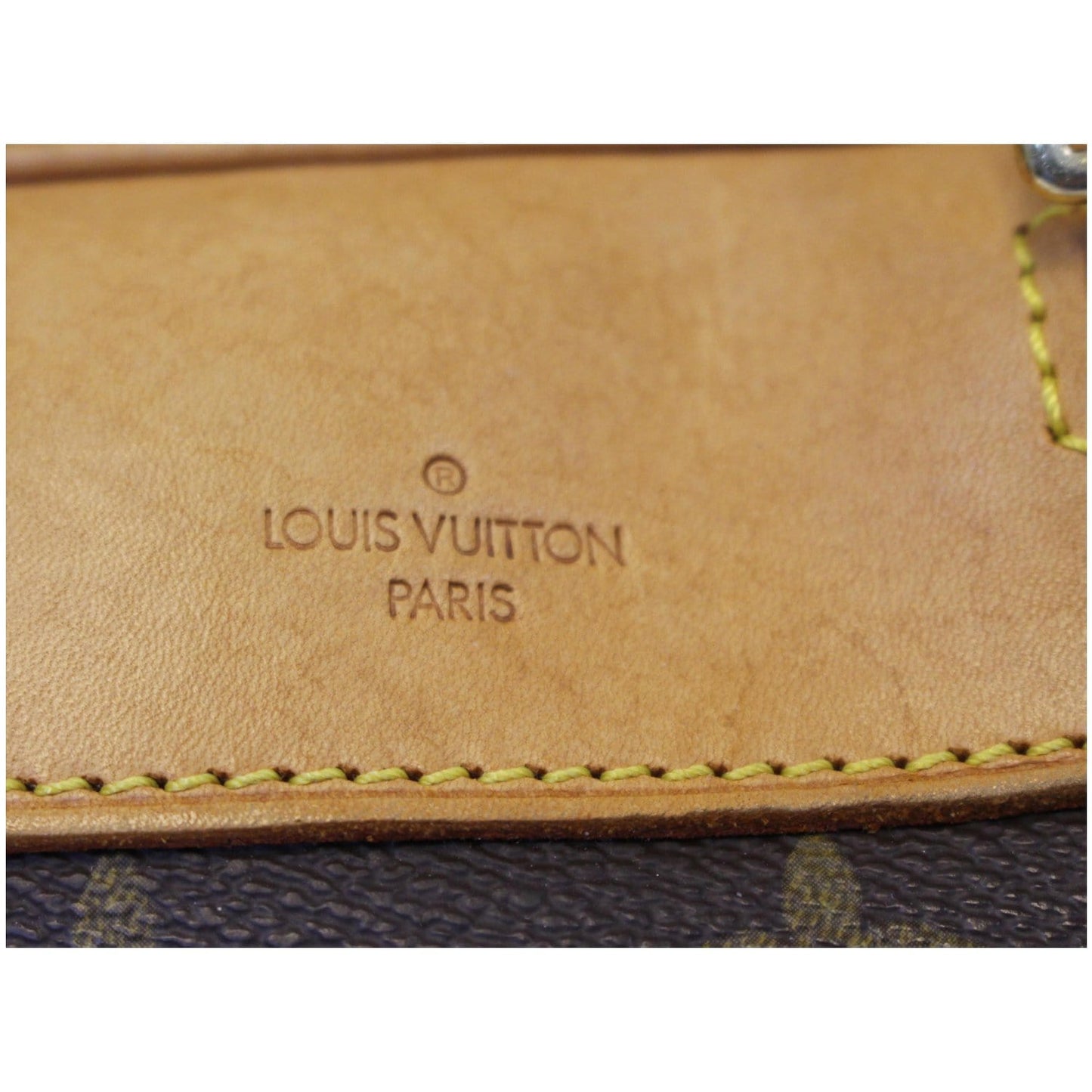 LOUIS VUITTON Deauville Monogram Canvas Boston Satchel Bag Brown