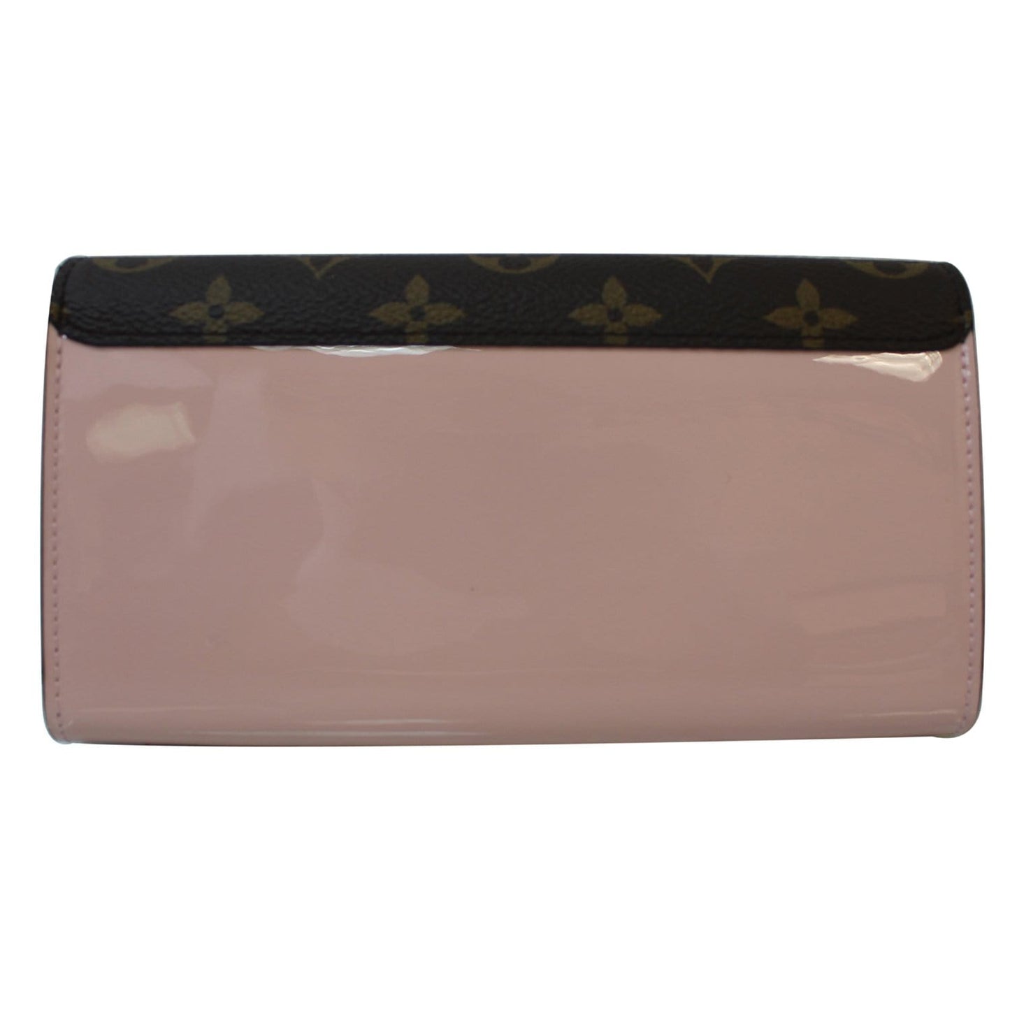 LOUIS VUITTON Cherrywood Monogram/Patent Leather Wallet Rose Ballerine