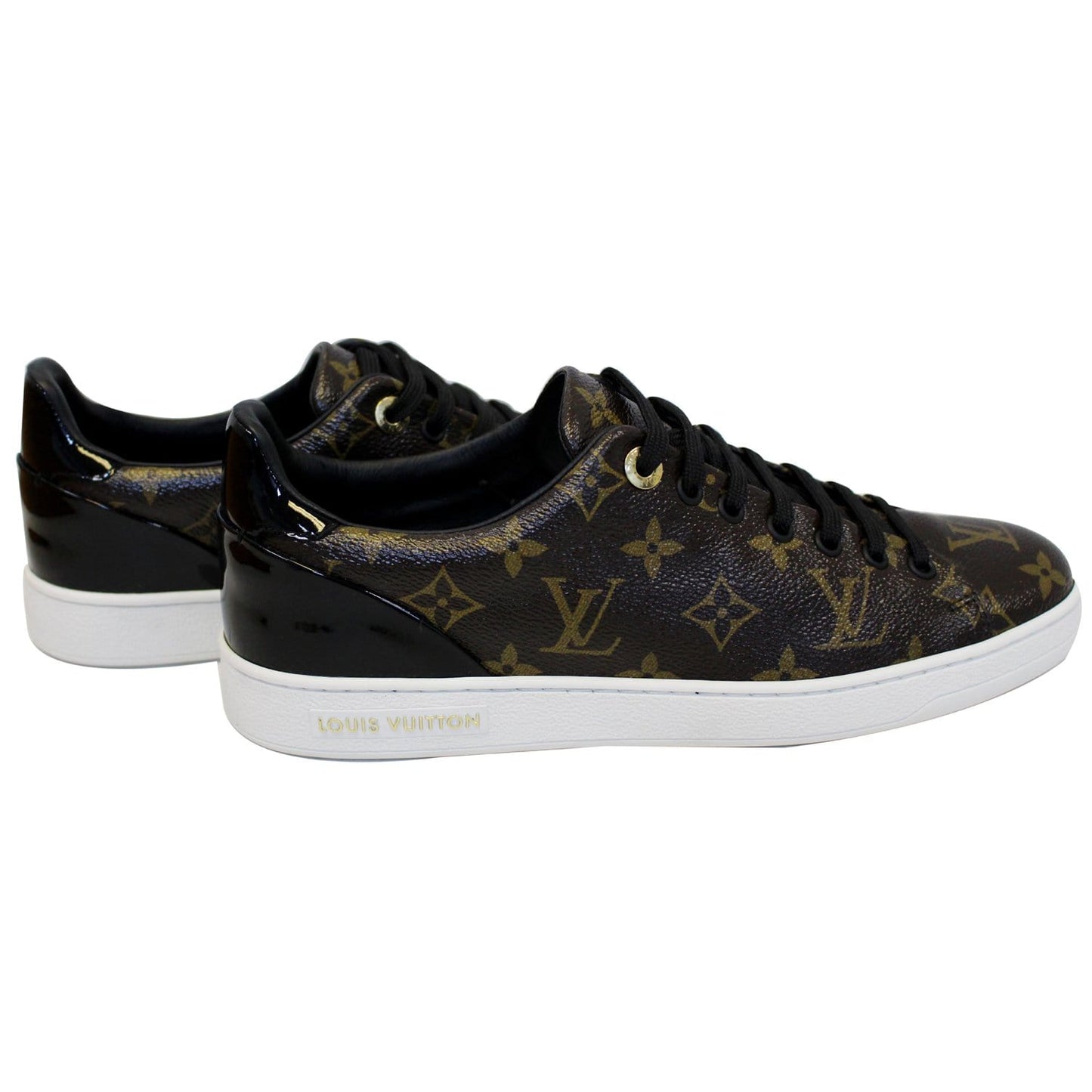 LOUIS VUITTON Frontrow Monogram Canvas/Leather Sneakers Brown