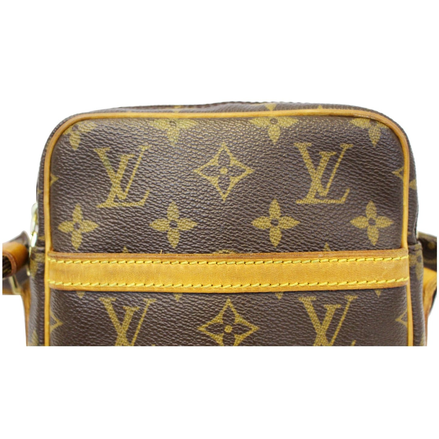 LOUIS VUITTON Danube Monogram Canvas Crossbody Bag Brown
