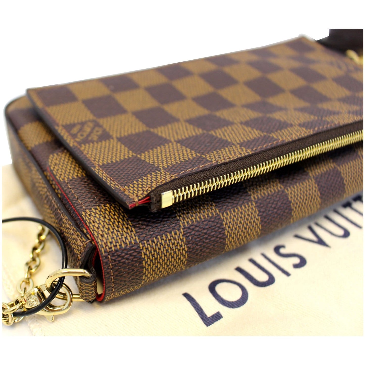 LOUIS VUITTON Pochette Felicie Damier Ebene Crossbody Bag