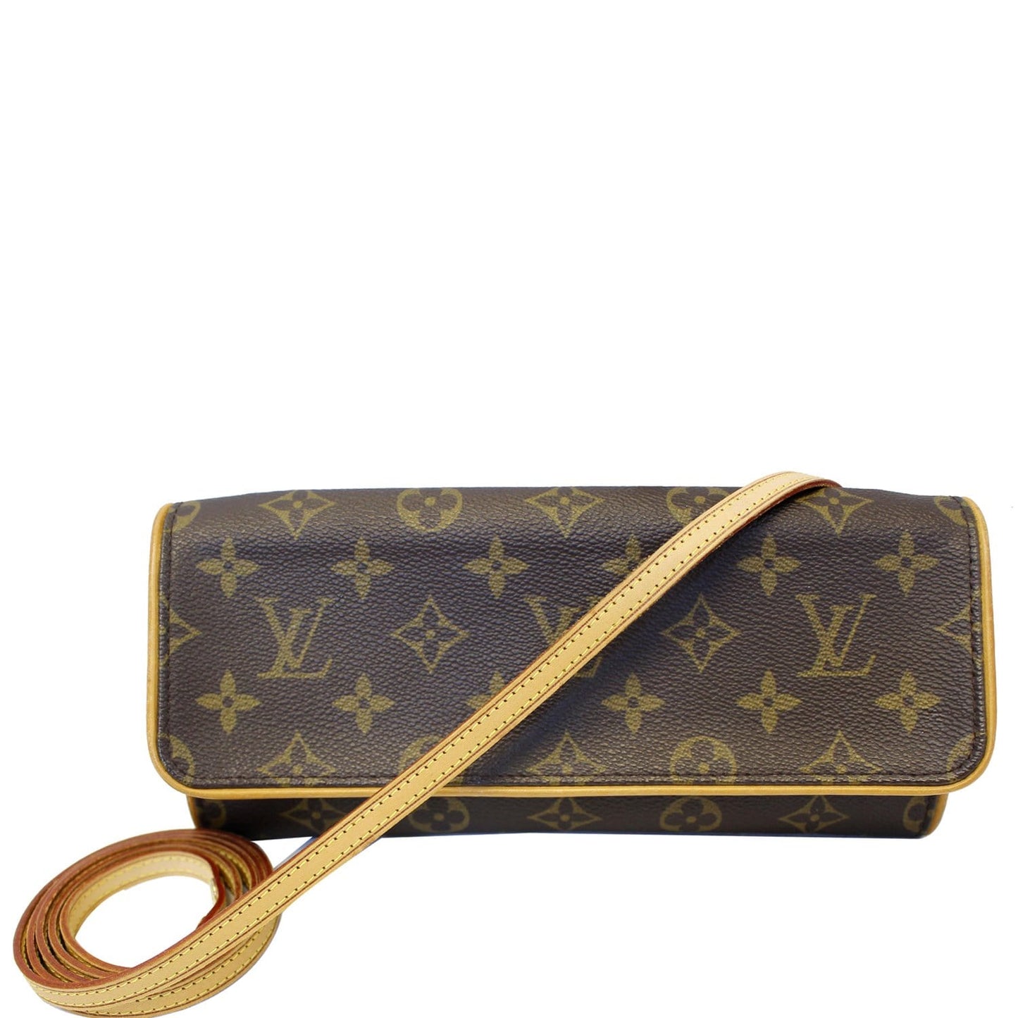 LOUIS VUITTON Pochette Twin GM Monogram Canvas Shoulder Bag Brown