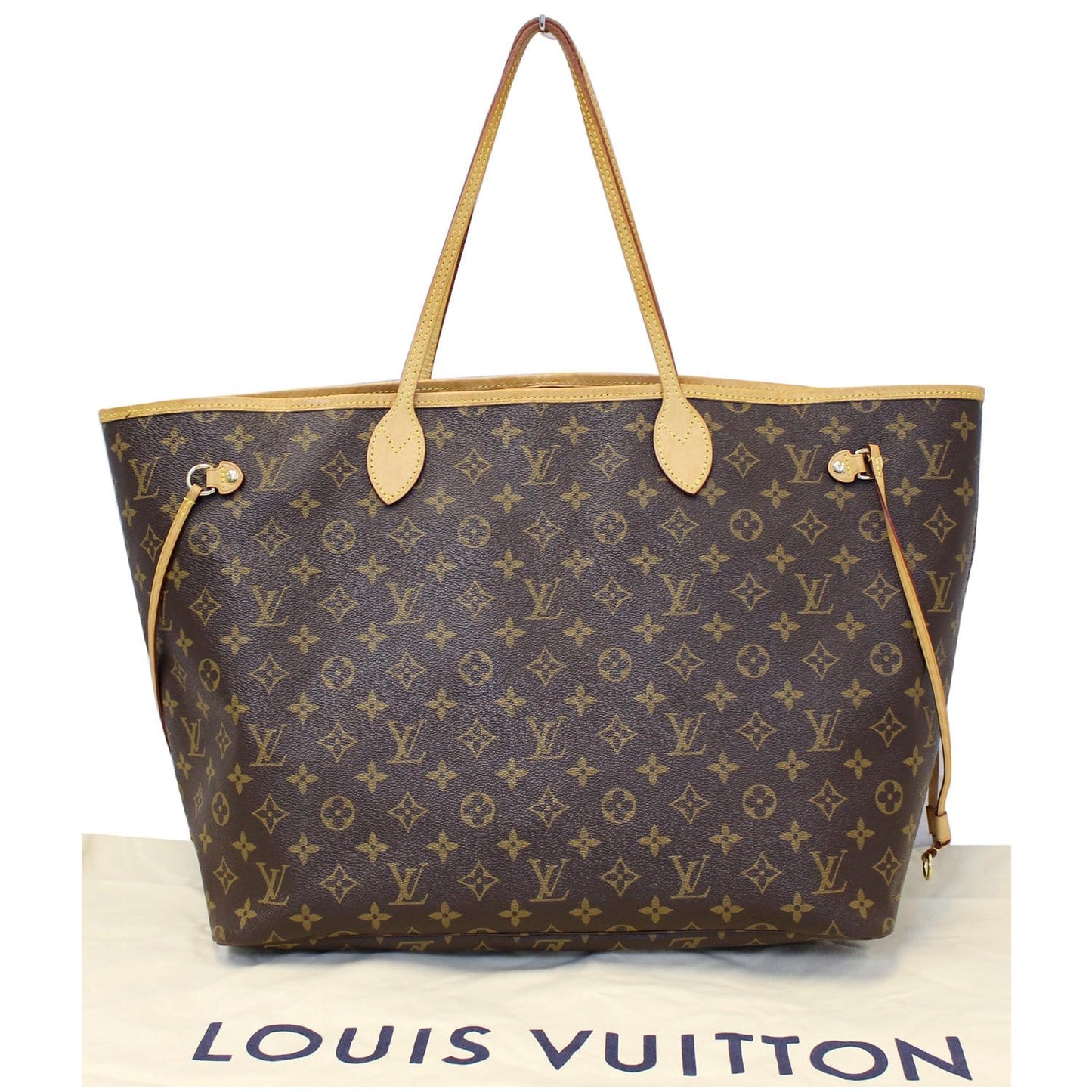 LOUIS VUITTON Neverfull GM Monogram Canvas Tote Shoulder Bag Brown