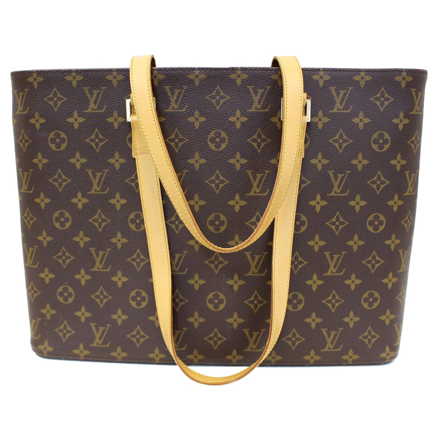 LOUIS VUITTON Luco Monogram Canvas Tote Bag Brown
