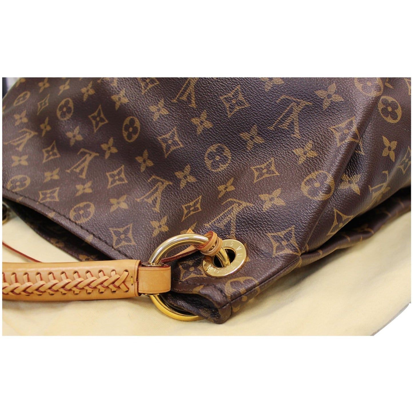 LOUIS VUITTON Artsy MM Monogram Canvas Shoulder Bag Brown