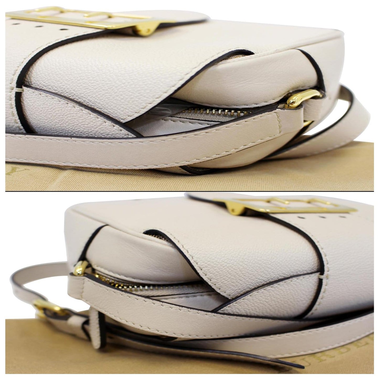 BURBERRY Small Buckle Crossbody Bag Limestone