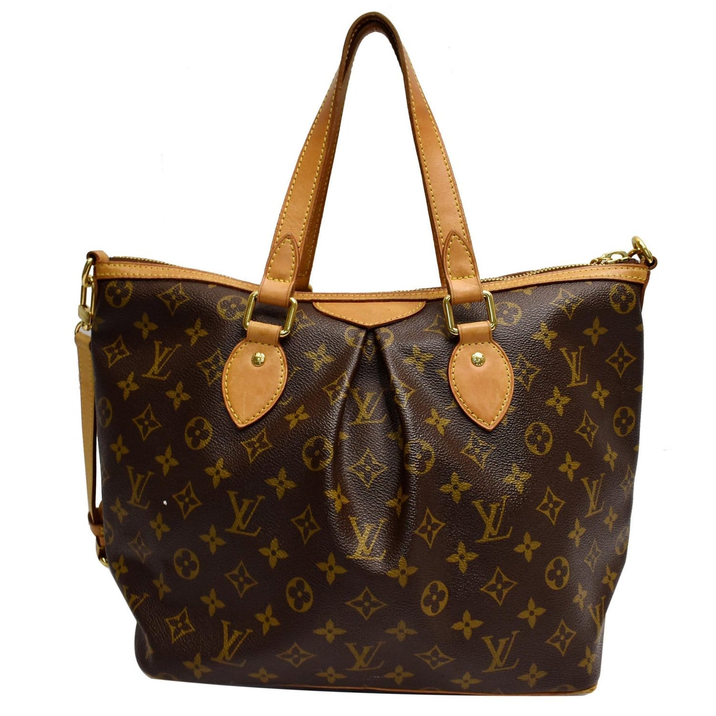 LOUIS VUITTON Palermo PM Monogram Canvas Shoulder Bag Brown