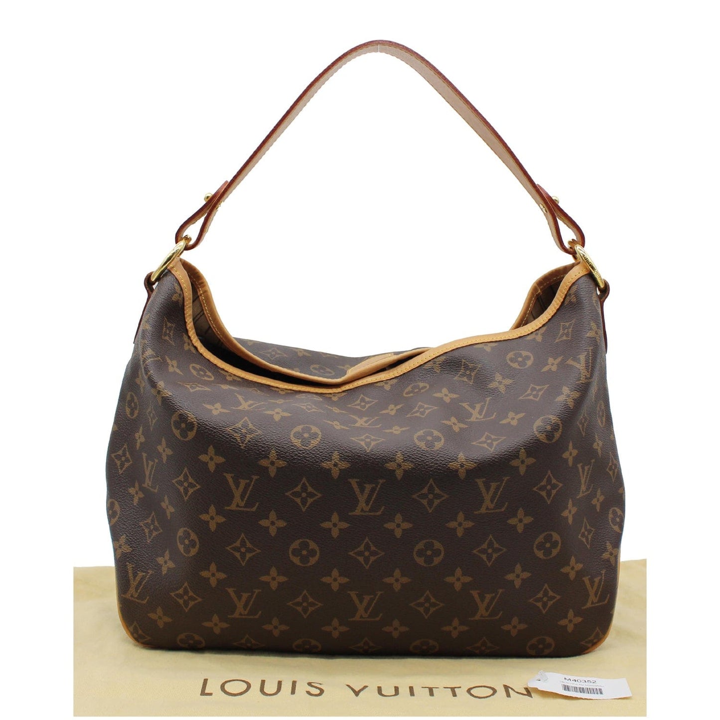 LOUIS VUITTON Delightful PM Monogram Canvas Shoulder Hobo Bag Brown