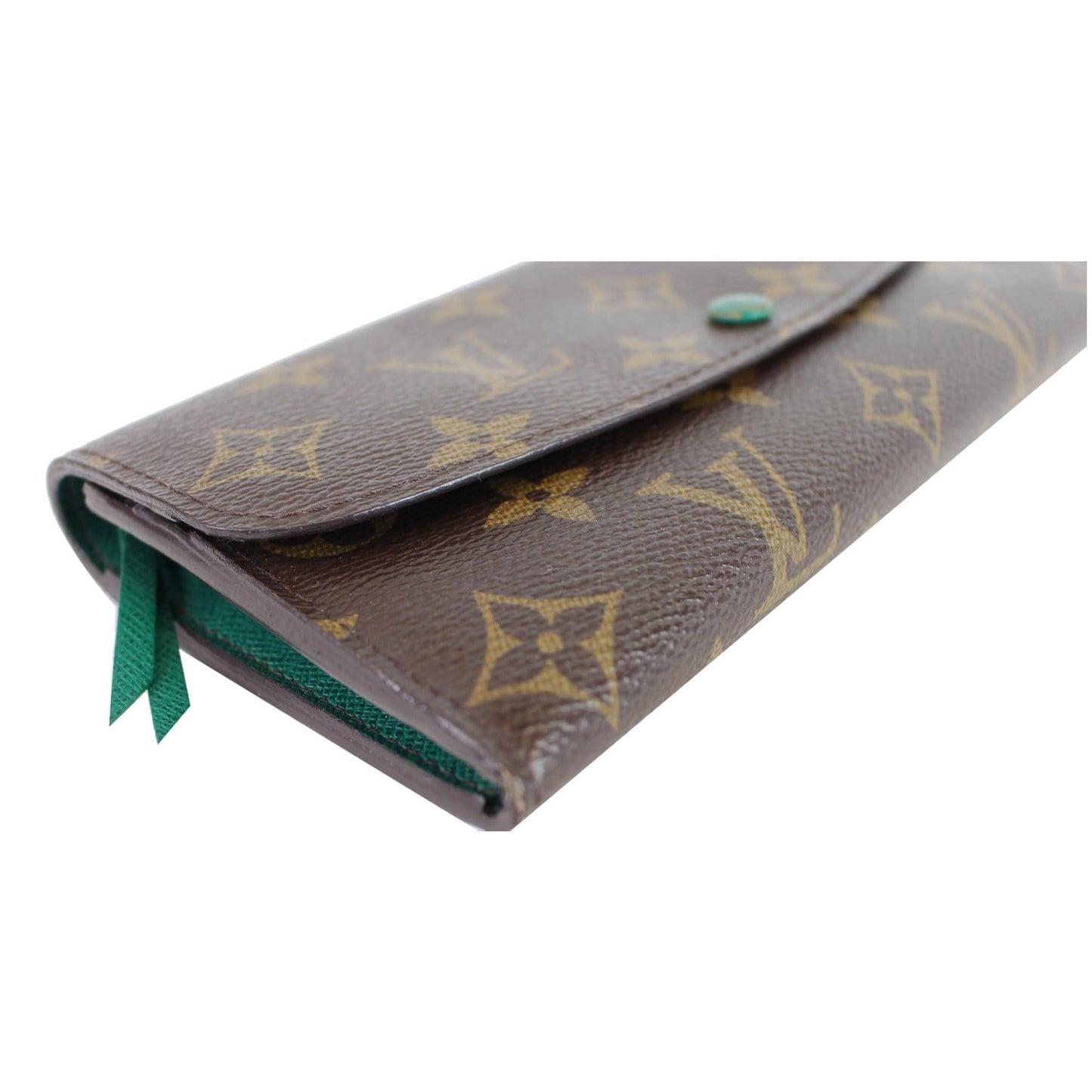 LOUIS VUITTON Emilie Monogram Canvas Wallet Brown