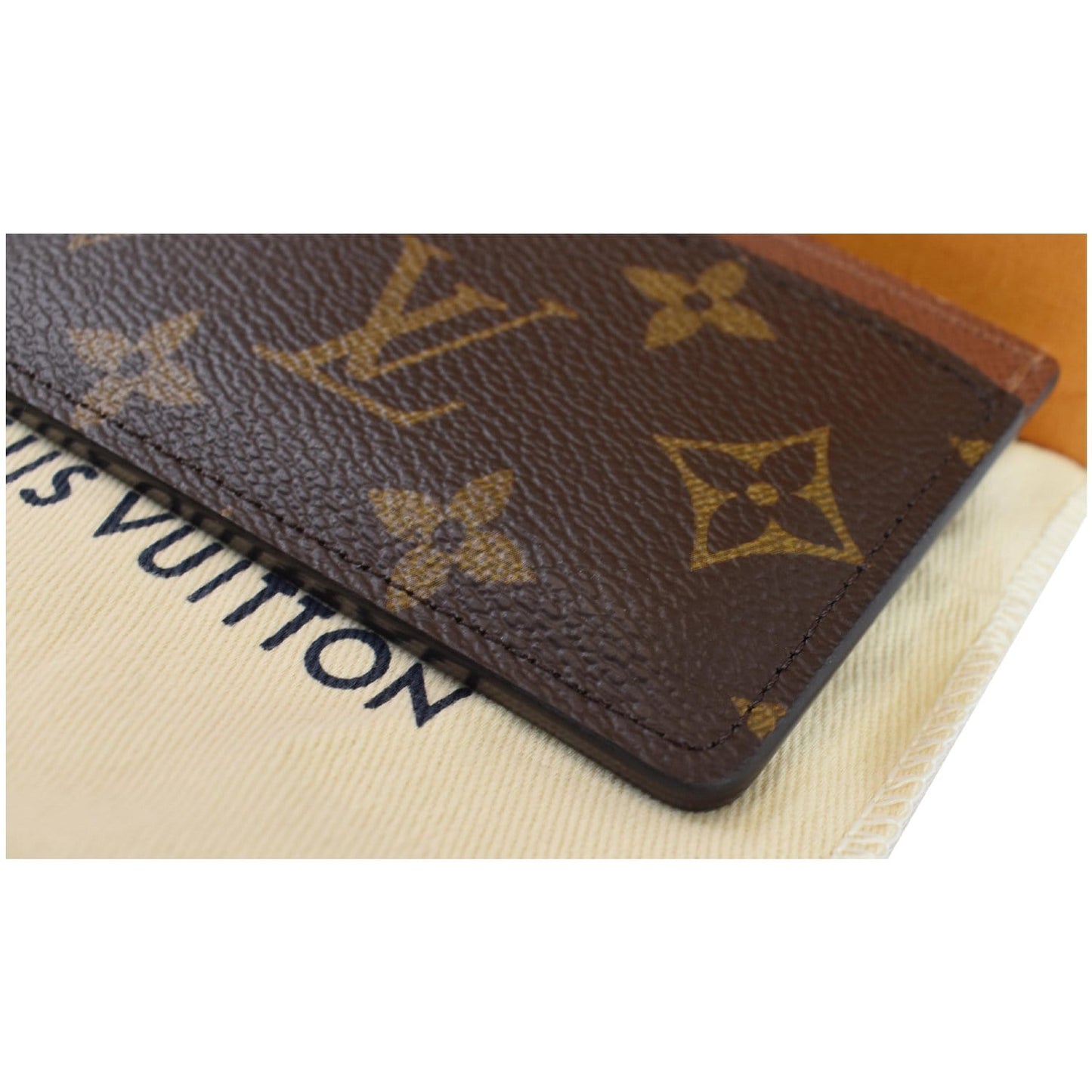 LOUIS VUITTON Monogram Canvas Card Holder Brown
