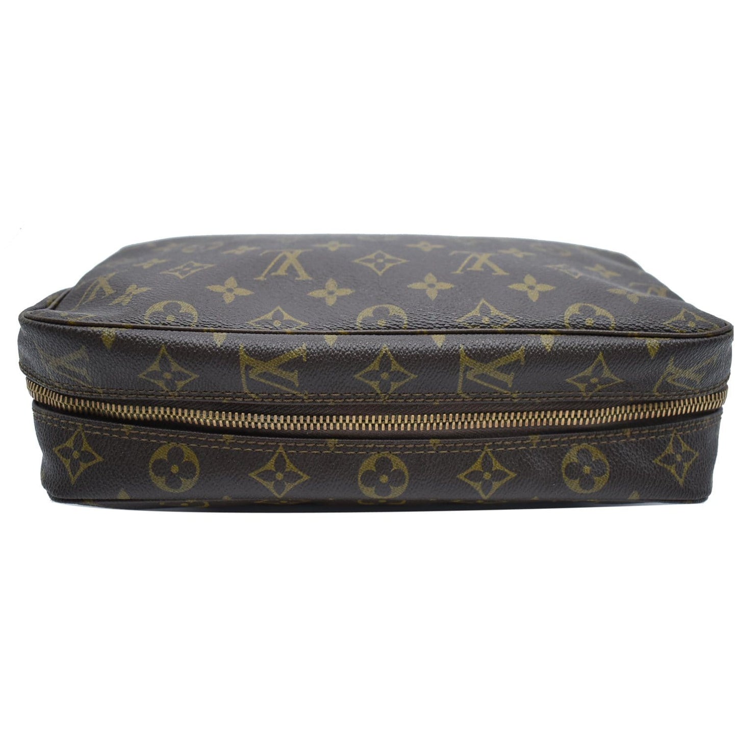 LOUIS VUITTON Trousse Toiletry 28 Monogram Canvas Cosmetic Bag Brown