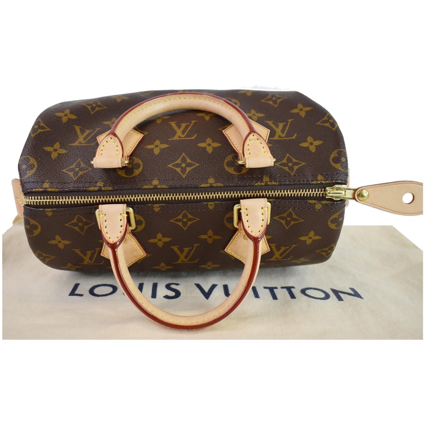 LOUIS VUITTON Speedy 25 Monogram Canvas Shoulder Bag Brown