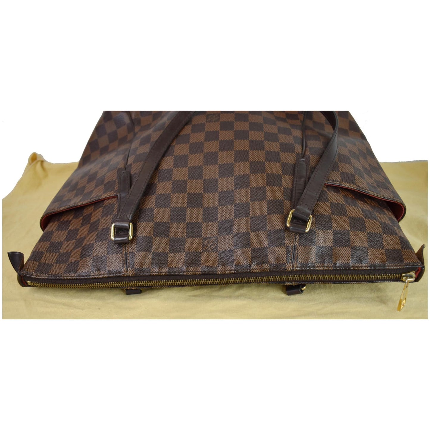 LOUIS VUITTON Totally MM Damier Ebene Shoulder Bag Brown