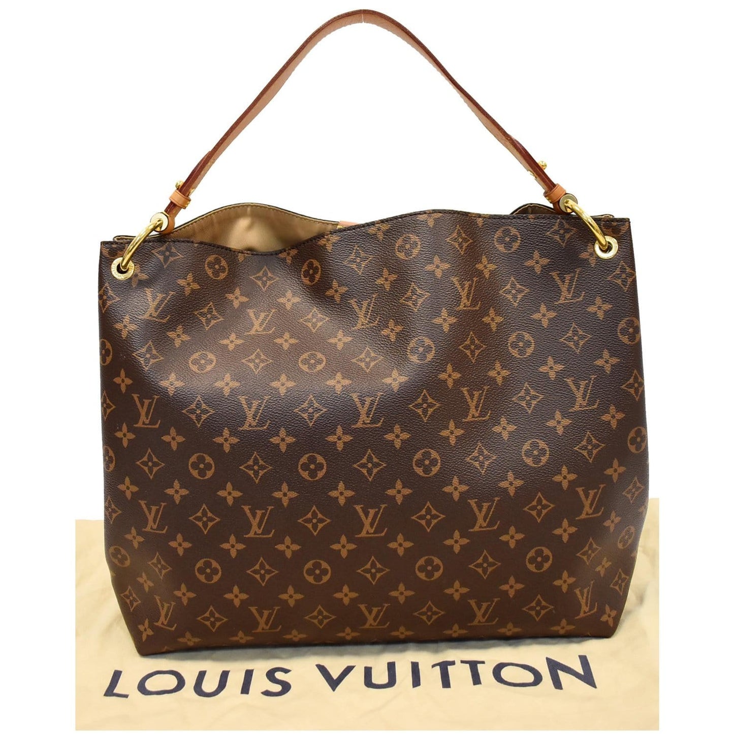 LOUIS VUITTON Graceful MM Monogram Canvas Shoulder Bag Brown