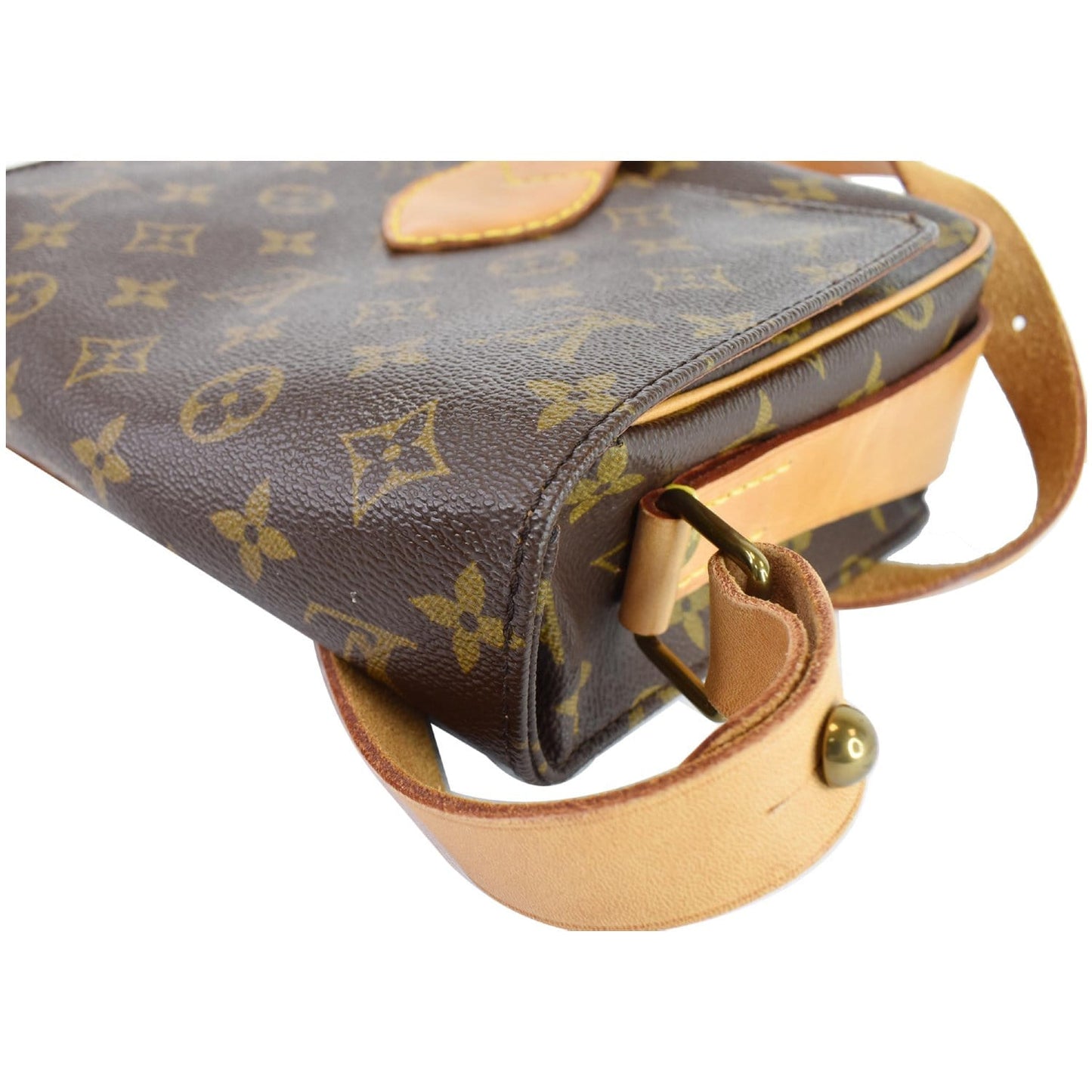 LOUIS VUITTON Cartouchiere PM Monogram Canvas Shoulder Bag Brown