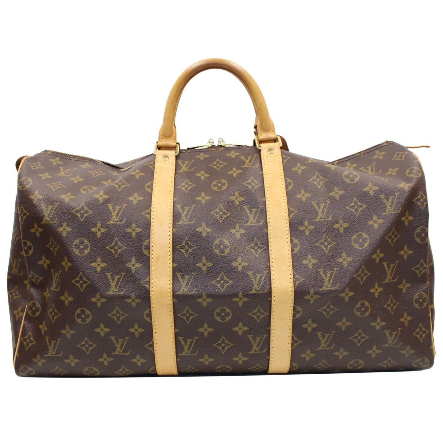 LOUIS VUITTON Keepall 50 Monogram Canvas Travel Bag Brown - 15% OFF