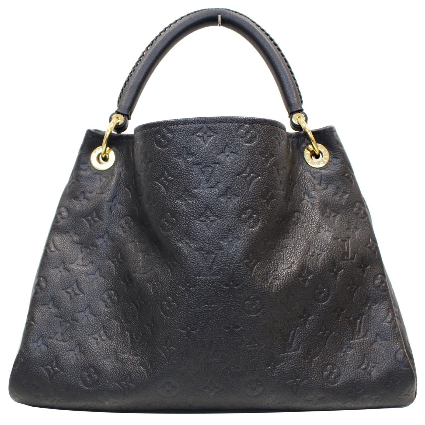 LOUIS VUITTON Artsy MM Empreinte Leather Shoulder Bag Black