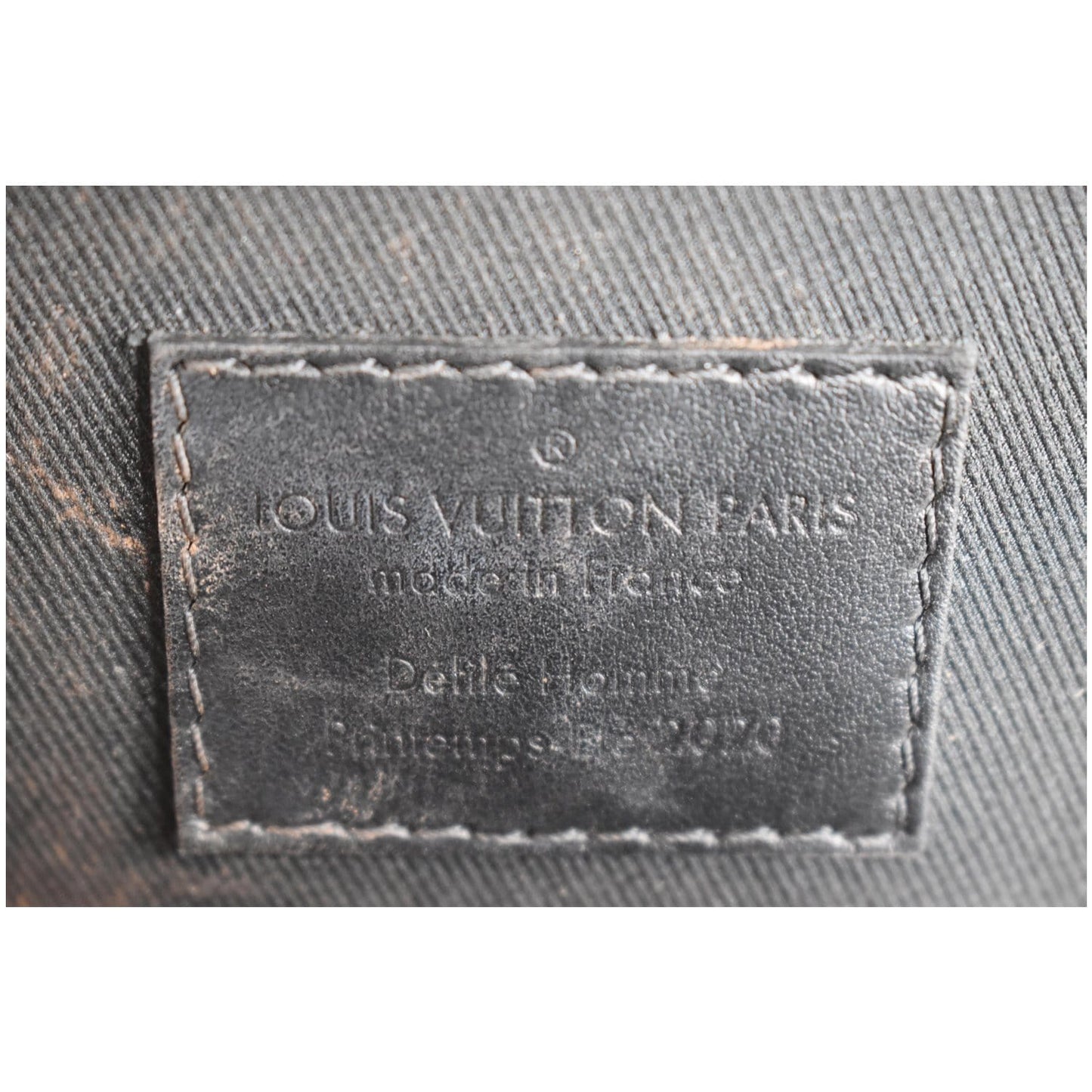 LOUIS VUITTON Vertical Soft Trunk Embroidered Crossbody Bag Black