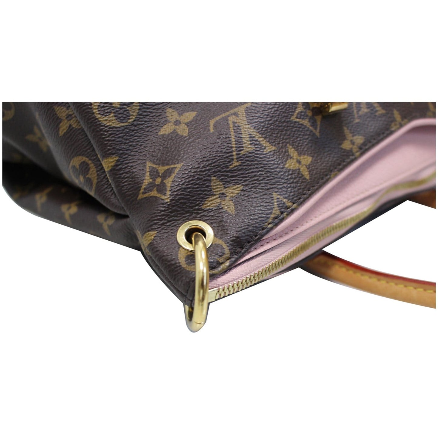 LOUIS VUITTON Pallas Monogram Canvas 2Way Shoulder Bag Brown